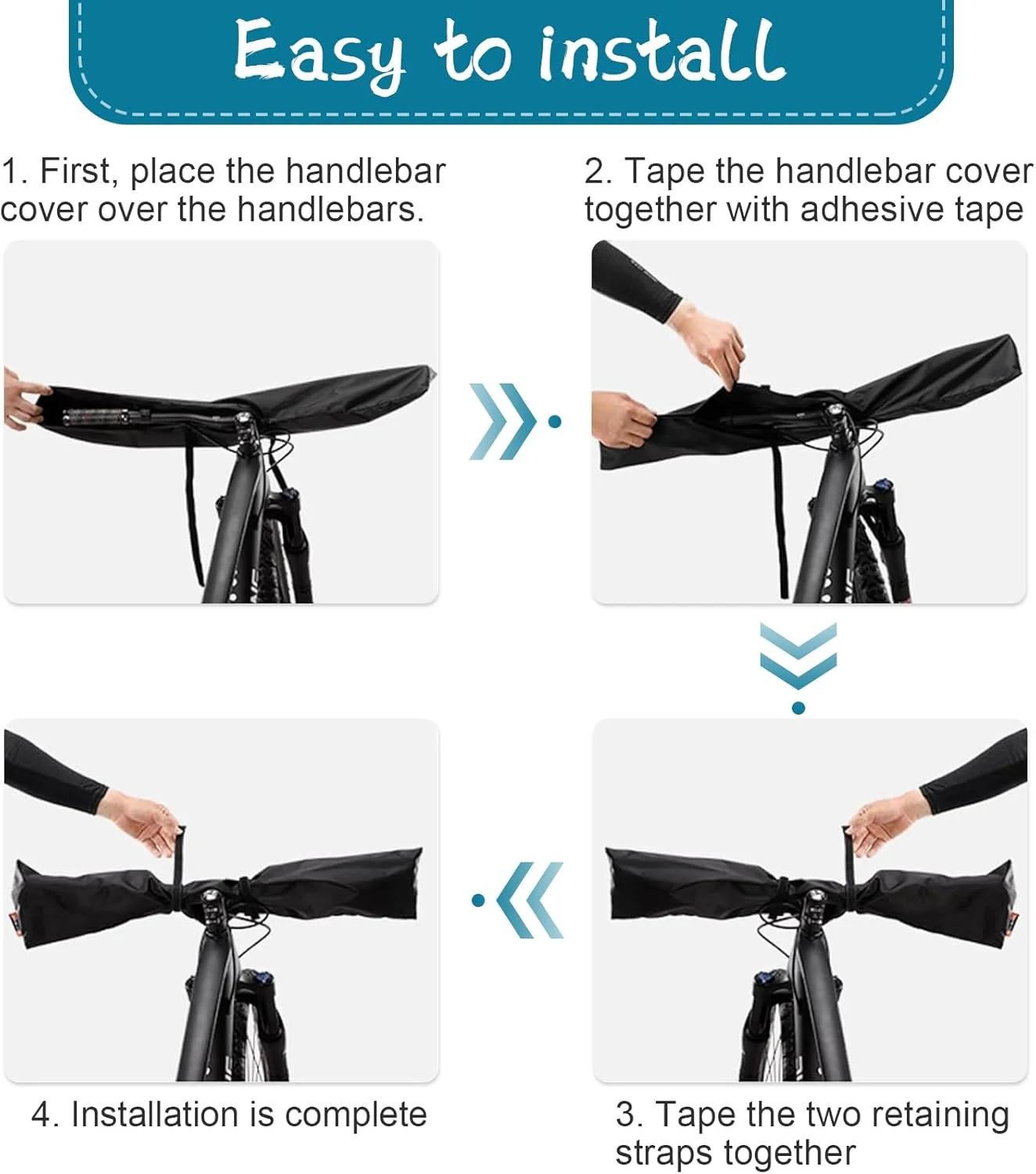 روکش محافظ دسته دوچرخه برقی ضد آب، بسته دو عددی روکش دسته و زین دوچرخه، محافظ دسته برای محافظت از دوچرخه برقی در حمل و نقل