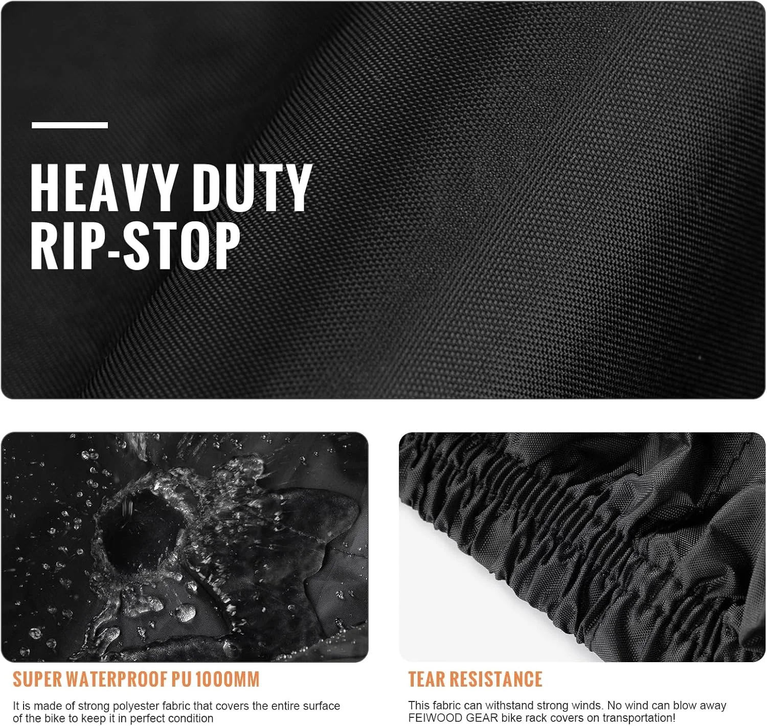 روکش دوچرخه برای حمل و نقل روی باربند، تقویت پارچه اضافی در قسمت فرمان و پدال