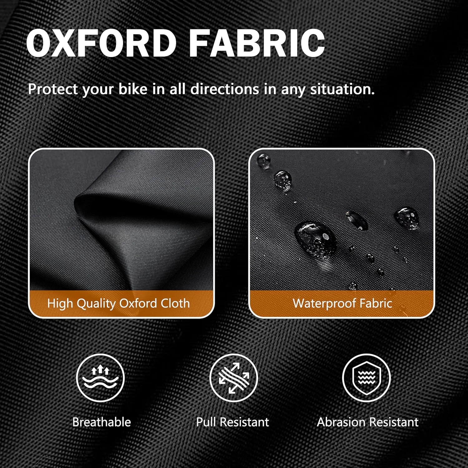 روکش دوچرخه ضد آب با کیفیت بالا پارچه آکسفورد 210T، روکش بارانی دوچرخه مناسب فضای باز با سوراخ های قفل، محافظت در برابر آفتاب، مقاوم در برابر پارگی به همراه کیف، ابعاد 200x110x70 سانتی متر