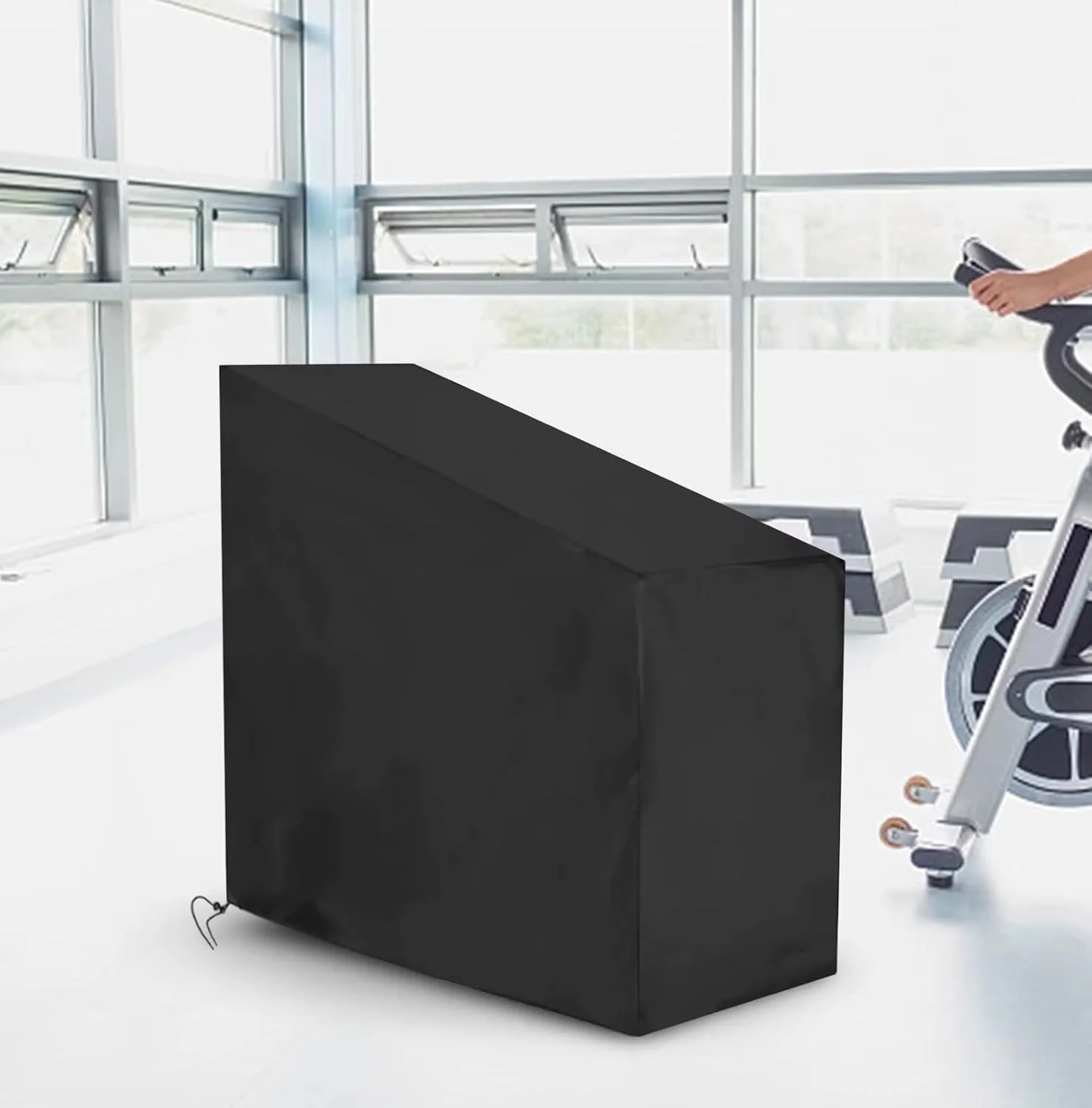 روکش دوچرخه ورزشی، روکش محافظ عمودی پارچه آکسفورد ضد آب و مقاوم، ضد گرد و غبار مشکی