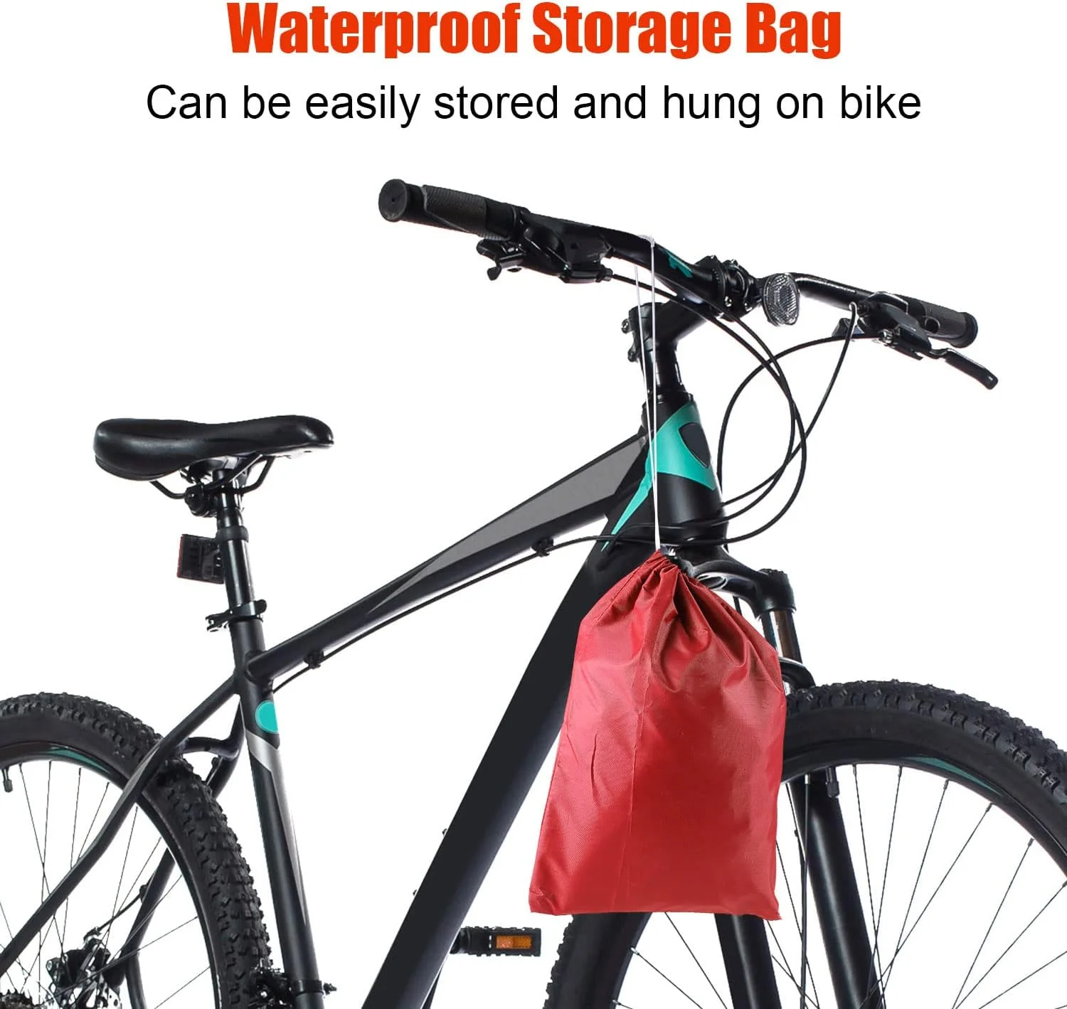 روکش دوچرخه، روکش ضد آب دوچرخه مناسب فضای باز، پلی استر آکسفورد 210D با کیفیت بالا، محافظت در برابر اشعه ماوراء بنفش، باران، برف و گرد و غبار برای دوچرخه جاده، موتور سیکلت، اسکوتر، MTB