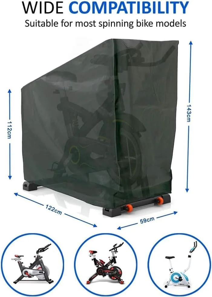 روکش دوچرخه ثابت برای پلوتون، روکش ضدآب دوچرخه برای تمرین یا دوچرخه های اسپینینگ، روکش محافظ دوچرخه ابزار حرفه ای برای محافظت در برابر باران، آفتاب و گرد و غبار