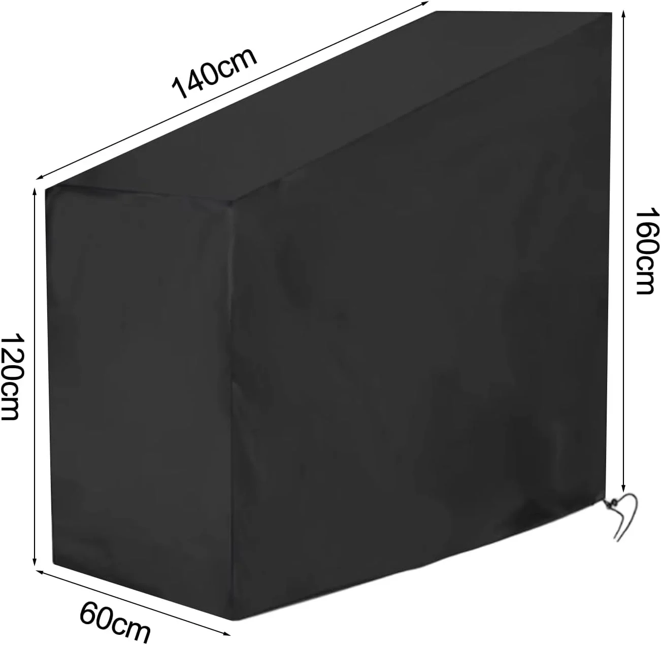 روکش دوچرخه ورزشی، روکش محافظ عمودی پارچه آکسفورد ضد آب و مقاوم، ضد گرد و غبار مشکی