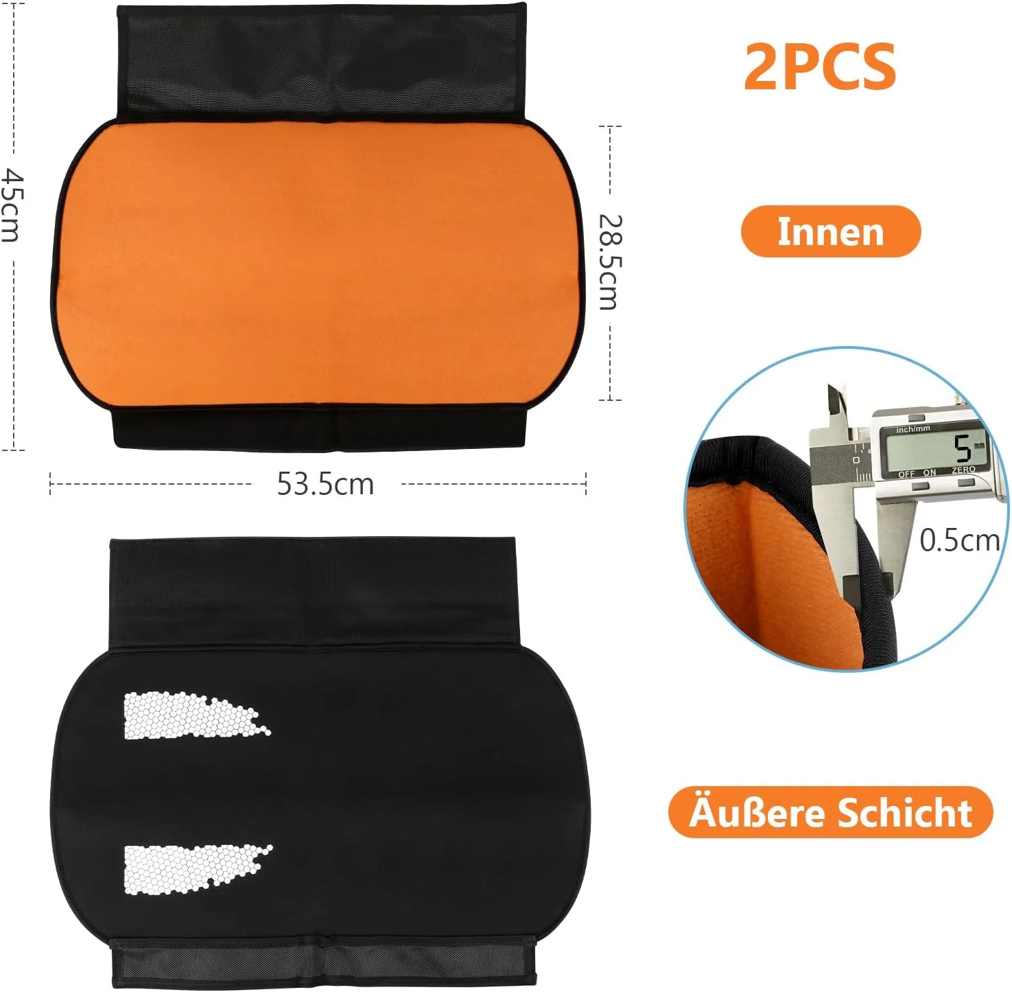 بسته 2 عددی روکش محافظ باتری دوچرخه برقی - روکش باتری دوچرخه برقی برای دور لوله 32-40 سانتی متر، کیف محافظ ضد آب باتری دوچرخه، لوازم جانبی دوچرخه برقی