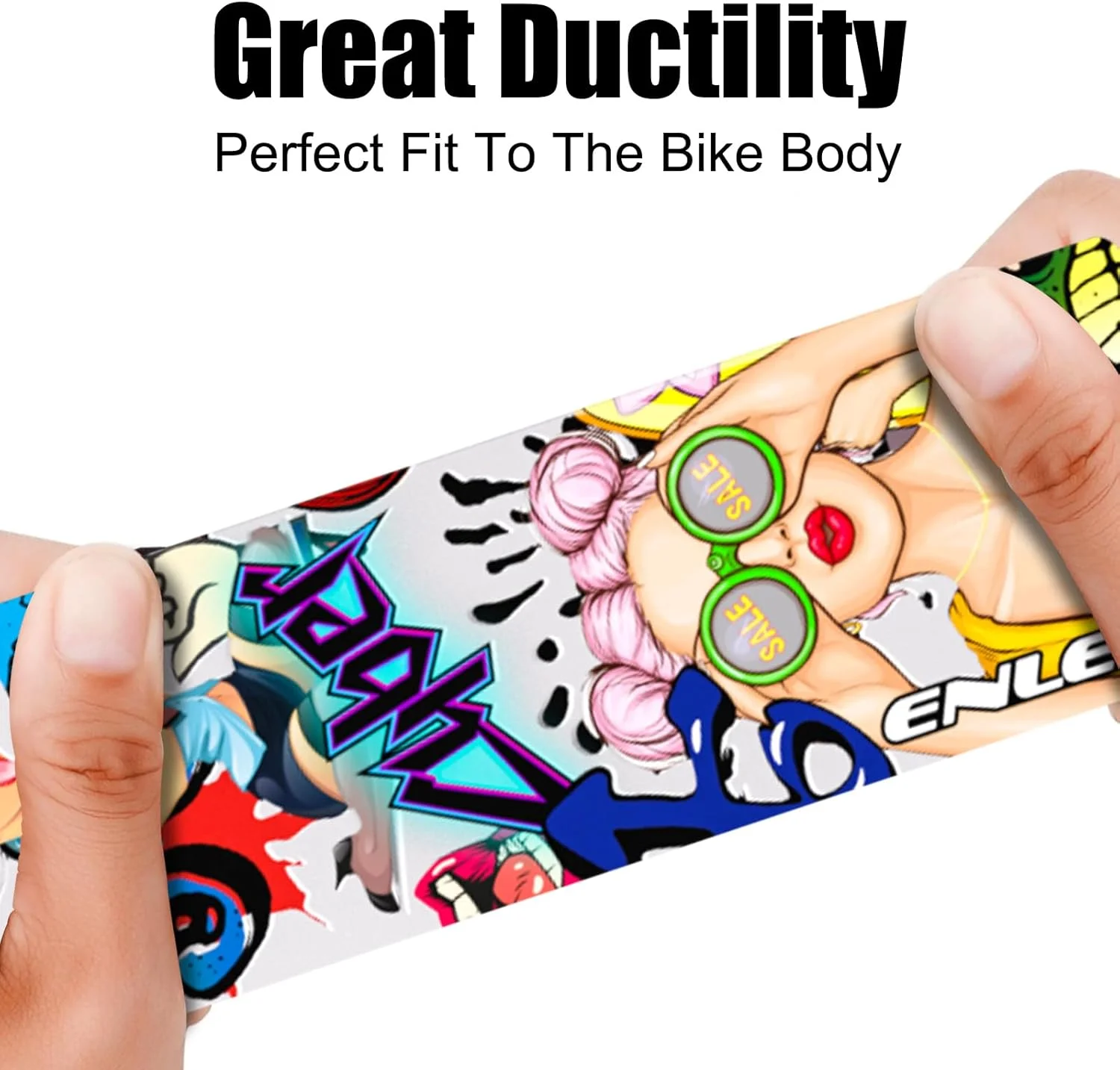 محافظ قاب دوچرخه ENLEE، نوار محافظ ضخیم قاب دوچرخه، محافظ قاب TPU مناسب برای تمام مسیرها، پوشش محافظ قاب دوچرخه با ضربه پذیری بالا، برچسب های ضد خش قاب دوچرخه کوهستانی، مجموعه 10 عددی