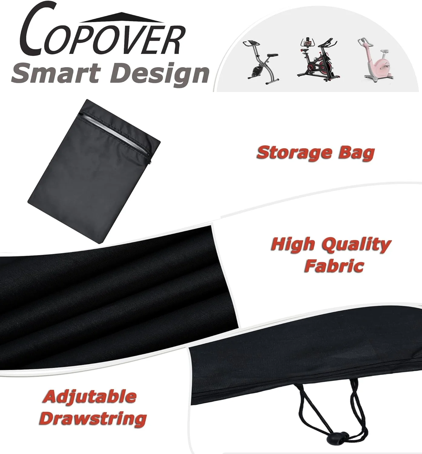 روکش محافظ دوچرخه ثابت ورزشی ضد باران، آفتاب، گرد و غبار، باد و برف، مناسب برای دوچرخه‌های ثابت ورزشی داخل خانه