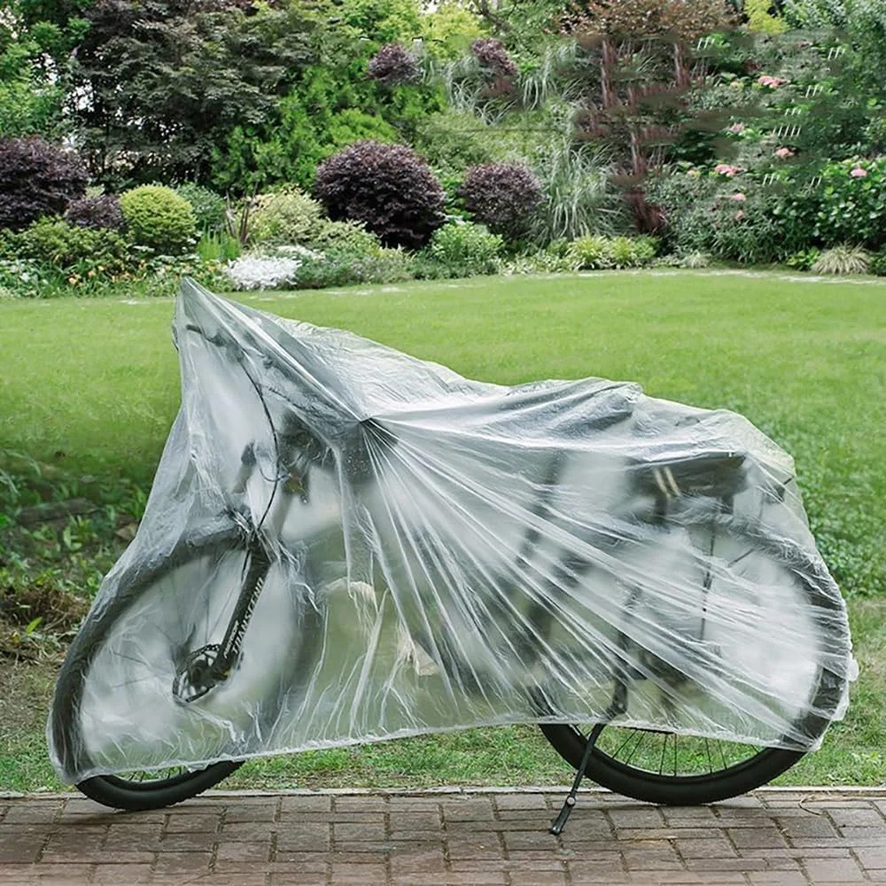 ۵ عدد روکش پلاستیکی یکبار مصرف دوچرخه، مناسب برای روزهای بارانی ناگهانی، مناسب برای اکثر دوچرخه ها