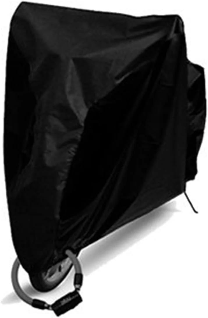 روکش دوچرخه، روکش ضد آب باران برای دوچرخه کوهستان و جاده، مناسب برای نگهداری در فضای باز و محافظت در برابر آفتاب، دارای سوراخ قفل (مشکی)