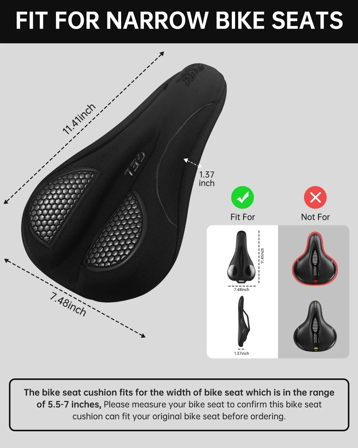 روکش زین دوچرخه برای راحتی آقایان و بانوان، روکش باریک زین دوچرخه، روکش زین پد دار برای دوچرخه، روکش نرم زین دوچرخه برای BMX، دوچرخه های ورزشی، روکش زین دوچرخه سواری داخل و خارج از منزل