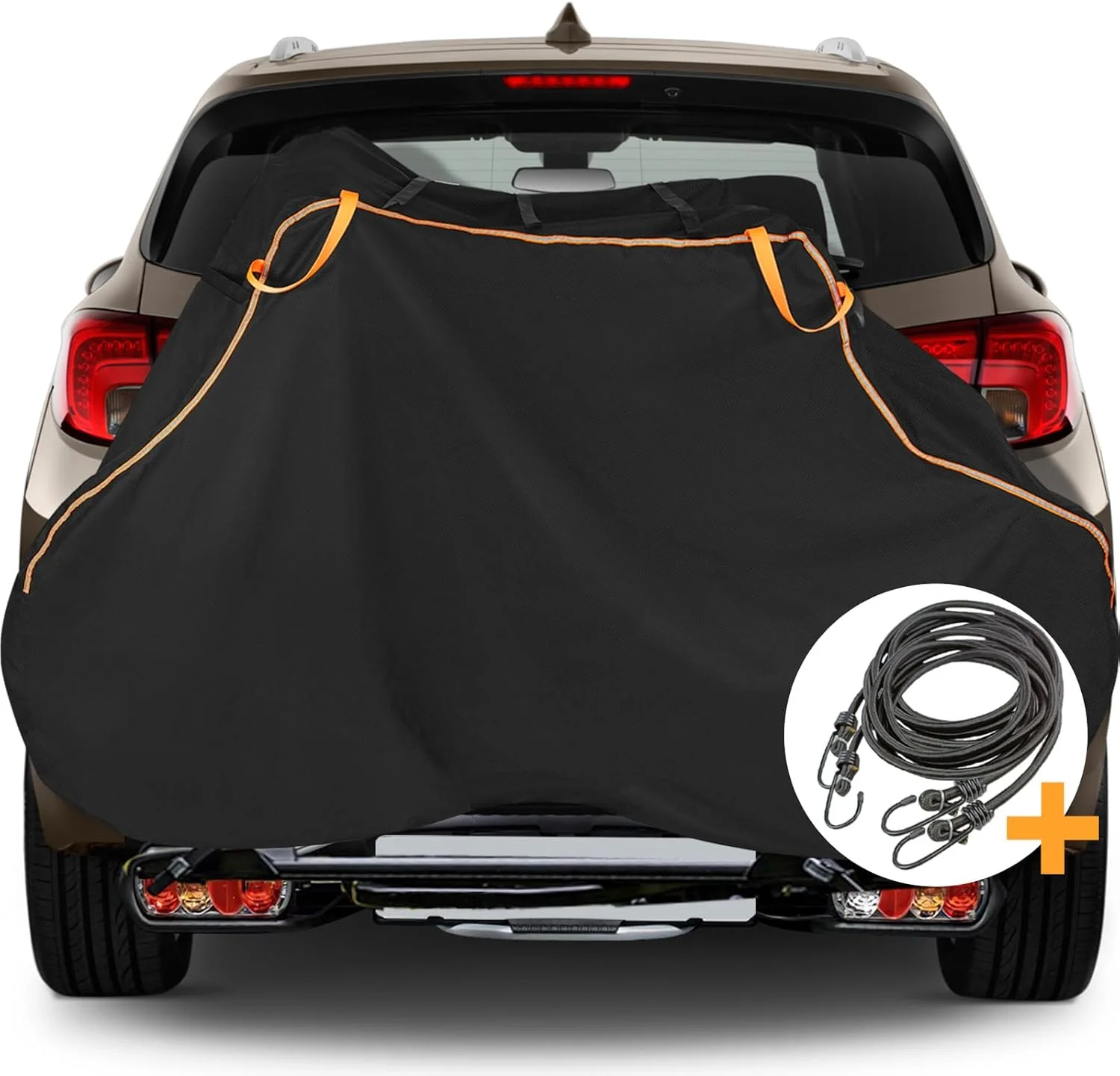 روکش دوچرخه برای حمل و نقل روی باربند - روکش باربند دوچرخه ضد آب 600D ارتقا یافته با 2 طناب الاستیک - روکش دوچرخه روی باربند عقب برای 2 دوچرخه استاندارد - روکش دوچرخه مقاوم در برابر پارگی