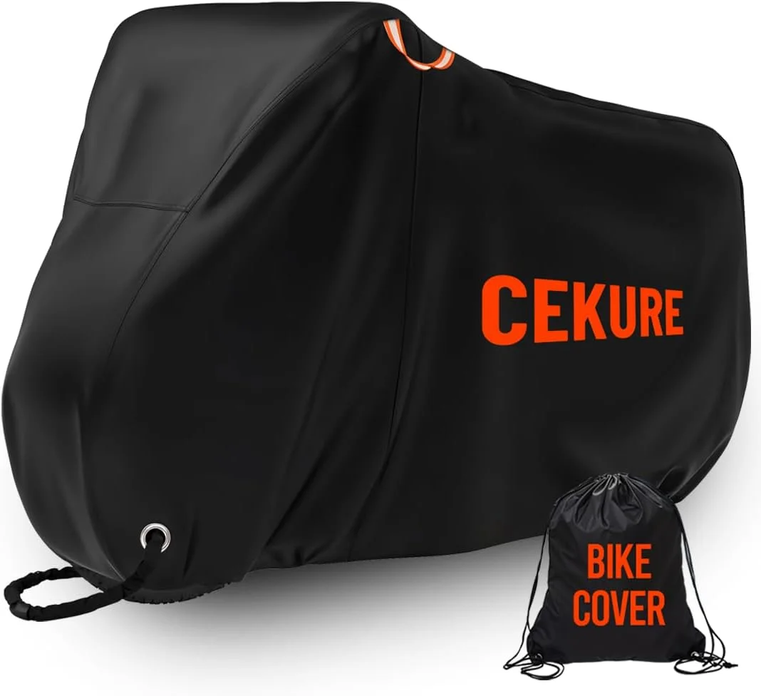 روکش دوچرخه مناسب فضای باز - ضد آب، مقاوم در برابر پارگی و باد، مناسب برای نگهداری 1-2 دوچرخه، به همراه کیف حمل