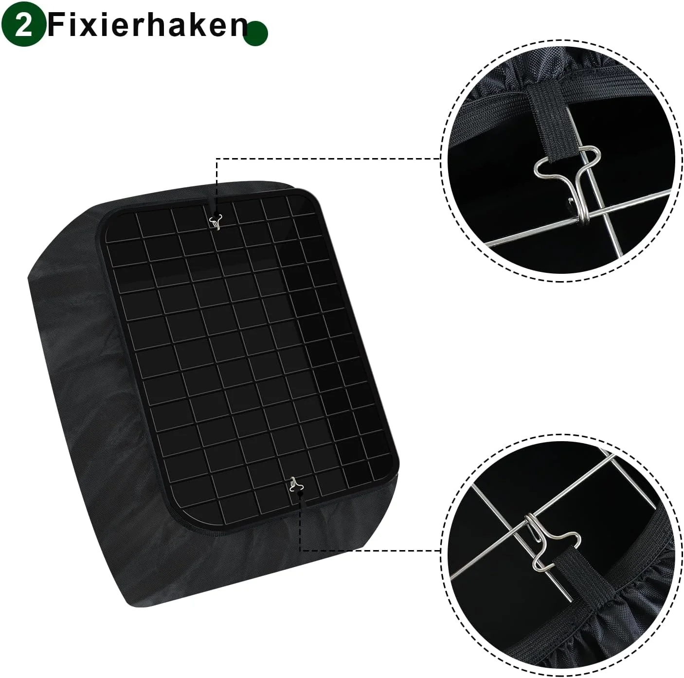 روکش سبد دوچرخه [مناسب برای سبدهای جلویی و عقب دوچرخه] - دارای نوار الاستیک و 2 قلاب - ضد آب، ضد گرد و غبار و ضد آلودگی سبد دوچرخه