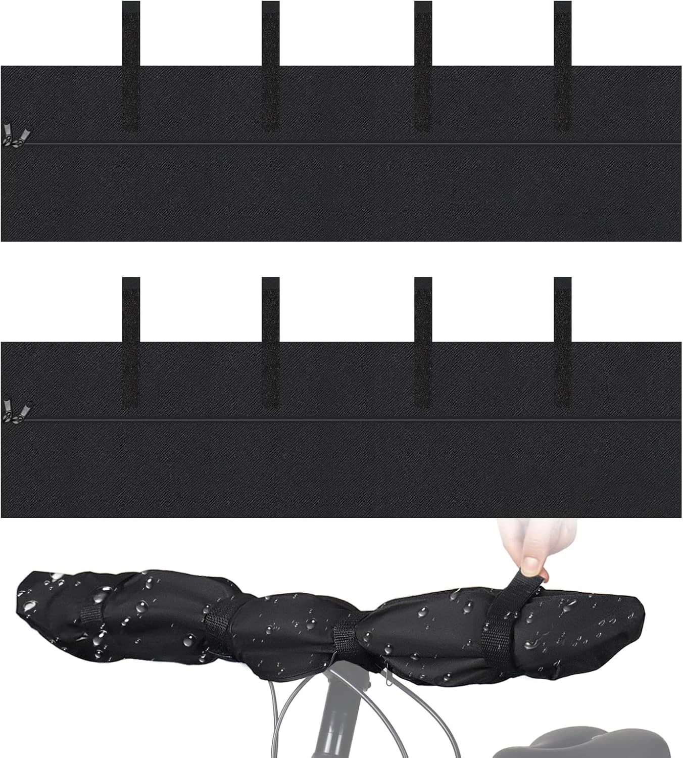 2 عدد روکش دسته فرمان محافظ حمل و نقل دوچرخه برقی، (91*23 سانتی متر) روکش محافظ دسته فرمان پهن و بلند، روکش دسته فرمان برای دوچرخه، روکش دوچرخه برای دسته فرمان باربند عقب، ضد باران 2 عدد روکش دسته فرمان محافظ حمل و نقل دوچرخه برقی، (91*23 سانتی متر) روکش محافظ دسته فرمان پهن و بلند، روکش دسته فرمان برای دوچرخه، روکش دوچرخه برای دسته فرمان باربند عقب، ضد باران