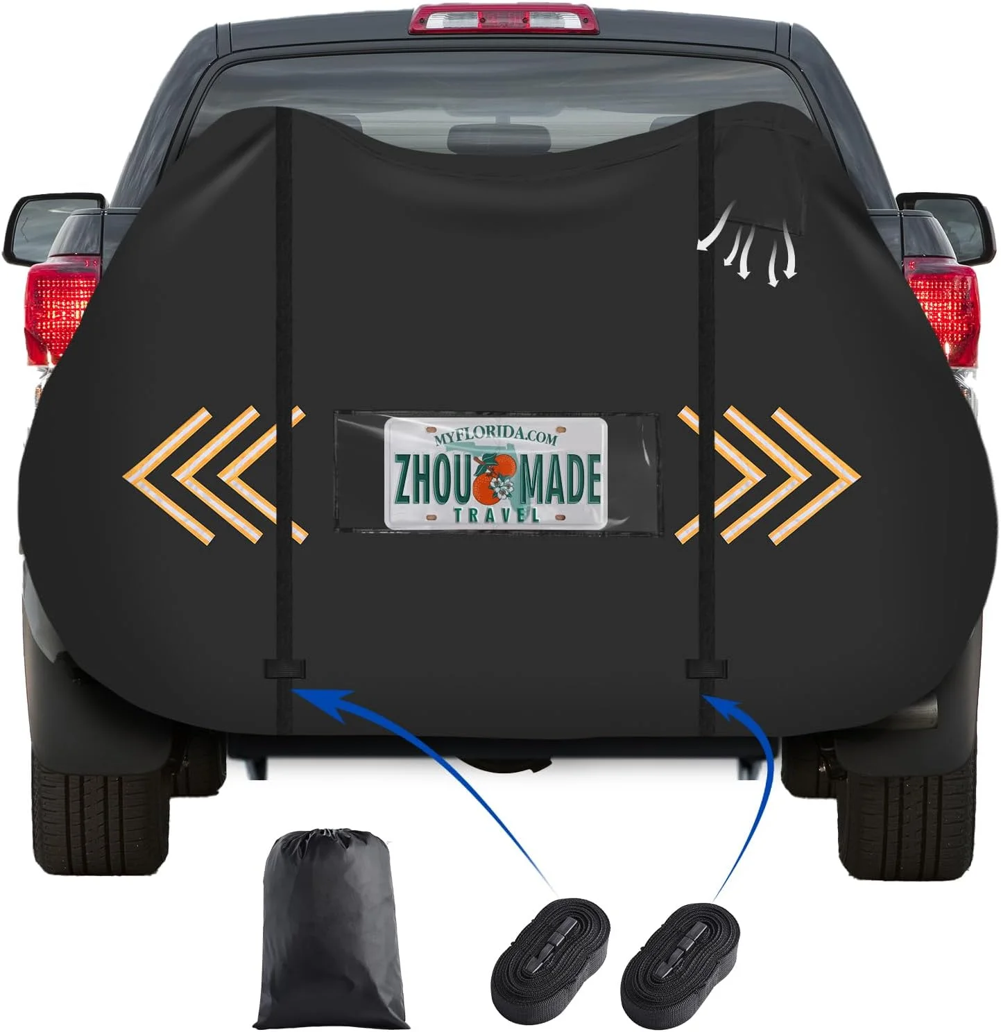 روکش باربند دوچرخه برای 2 دوچرخه روی باربند مسافرتی 2XL: 208*95*120 سانتی متر