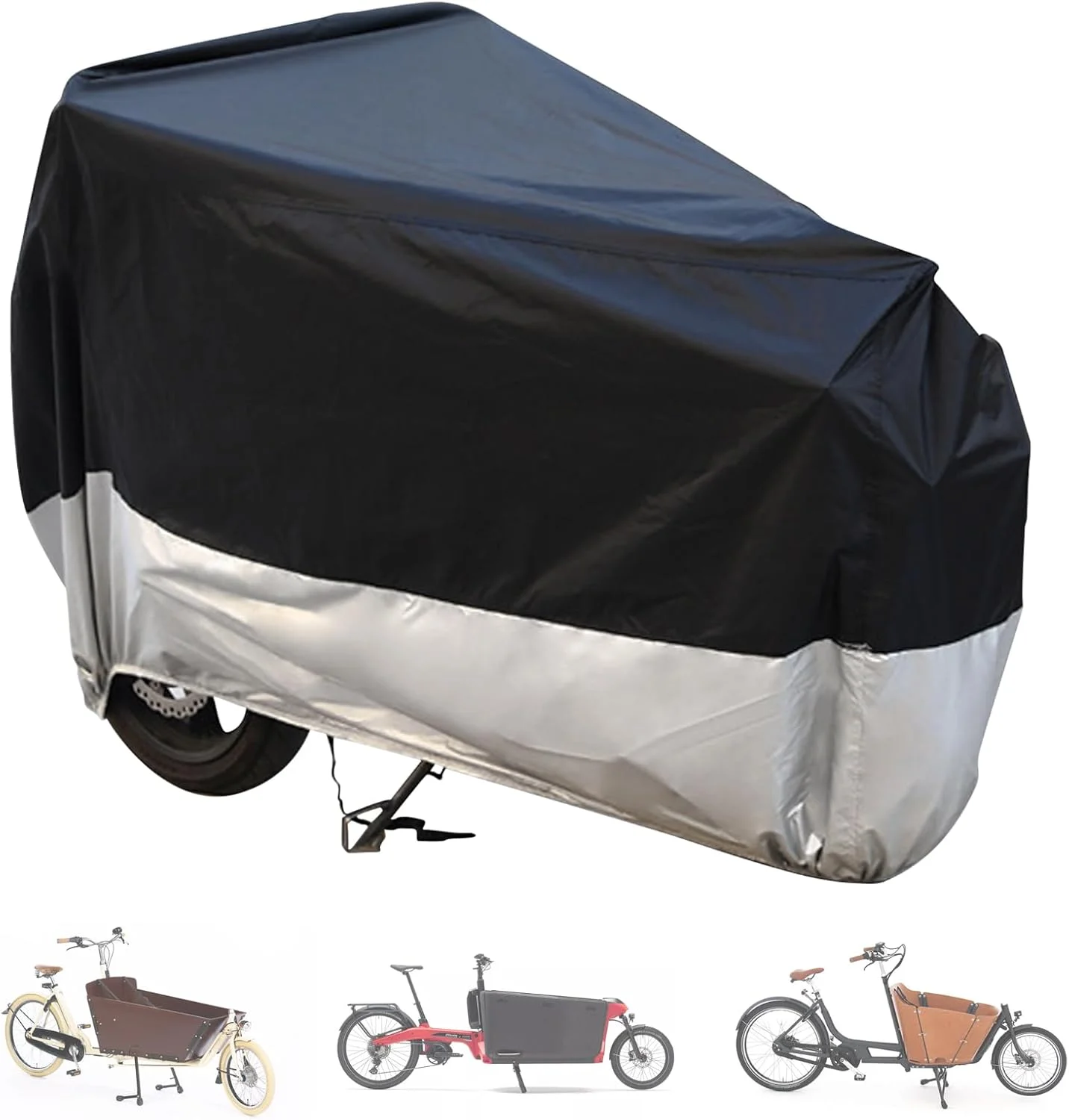 روکش دوچرخه باربری، روکش دوچرخه، روکش دوچرخه، پارچه آکسفورد 420D ضد آب، برزنت گاراژ دوچرخه، ضد آب، مقاوم در برابر اشعه ماوراء بنفش و مقاوم در برابر پارگی، روکش دوچرخه باربری، 285 x 65 x 115 سانتی متر