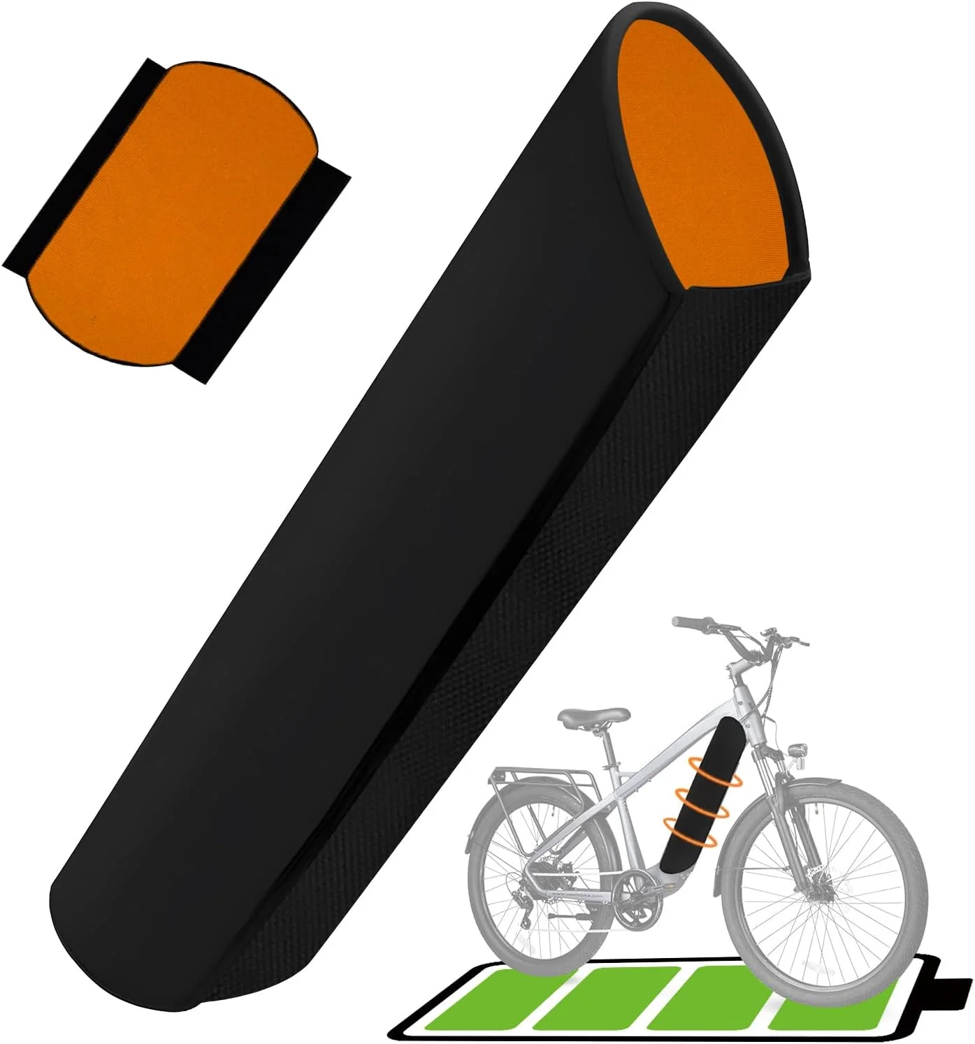 کیف محافظ باتری دوچرخه برقی - روکش محافظ باتری دوچرخه برقی ورزشی برای دور فریم 30-38 سانتی متر، محافظت در برابر سرما و کثیفی، لوازم جانبی محافظ باتری دوچرخه برقی