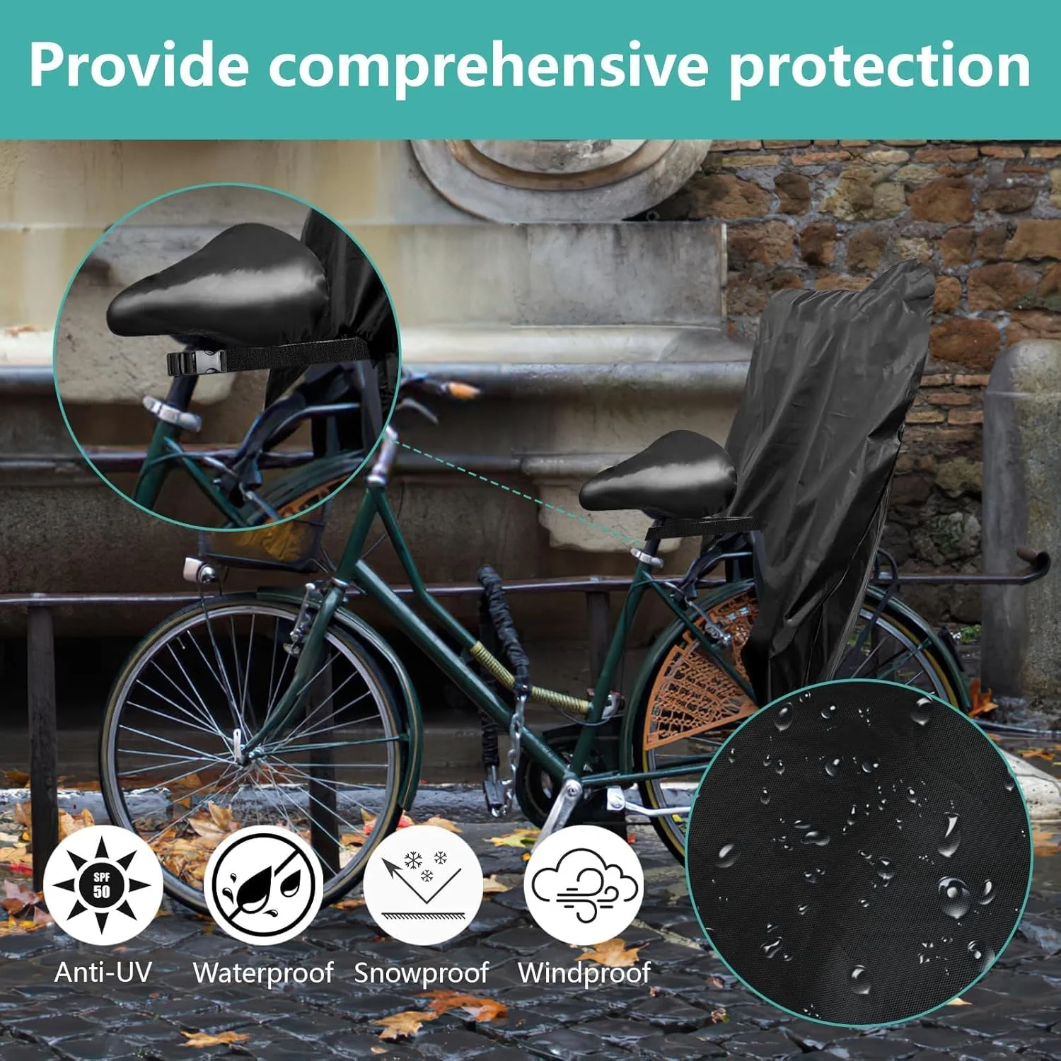 روکش باران صندلی دوچرخه کودک، روکش باران صندلی عقب دوچرخه آکسفورد 420D، روکش باران ضد آب برای صندلی کودک دوچرخه، روکش مشکی برای کودکان با نوارهای بازتابنده برای همه صندلی ها روکش باران صندلی دوچرخه کودک، روکش باران صندلی عقب دوچرخه آکسفورد 420D، روکش باران ضد آب برای صندلی کودک دوچرخه، روکش مشکی برای کودکان با نوارهای بازتابنده برای همه صندلی ها