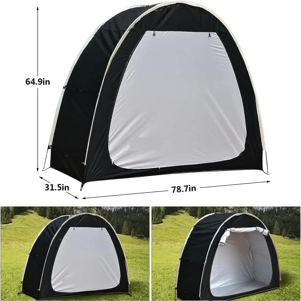 چادر دوچرخه، پناهگاه قابل حمل برای نگهداری دوچرخه، پوشش ضدآب برای 2 دوچرخه یا سه چرخه، چادر ذخیره سازی سنگین با روکش نقره ای از جنس پارچه آکسفورد 210D برای گاراژ، کمپینگ در فضای باز و باغ چادر دوچرخه، پناهگاه قابل حمل برای نگهداری دوچرخه، پوشش ضدآب برای 2 دوچرخه یا سه چرخه، چادر ذخیره سازی سنگین با روکش نقره ای از جنس پارچه آکسفورد 210D برای گاراژ، کمپینگ در فضای باز و باغ