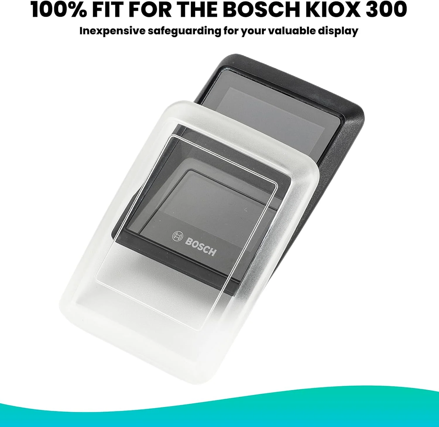 مجموعه محافظ صفحه نمایش Besudo مناسب برای نمایشگر Bosch Kiox 300 و نگهدارنده نمایشگر - محافظ صفحه نمایش برای Kiox 300 و پوشش محافظ برای نگهدارنده تلفن هوشمند (BSP3200) -LA036-K-Set