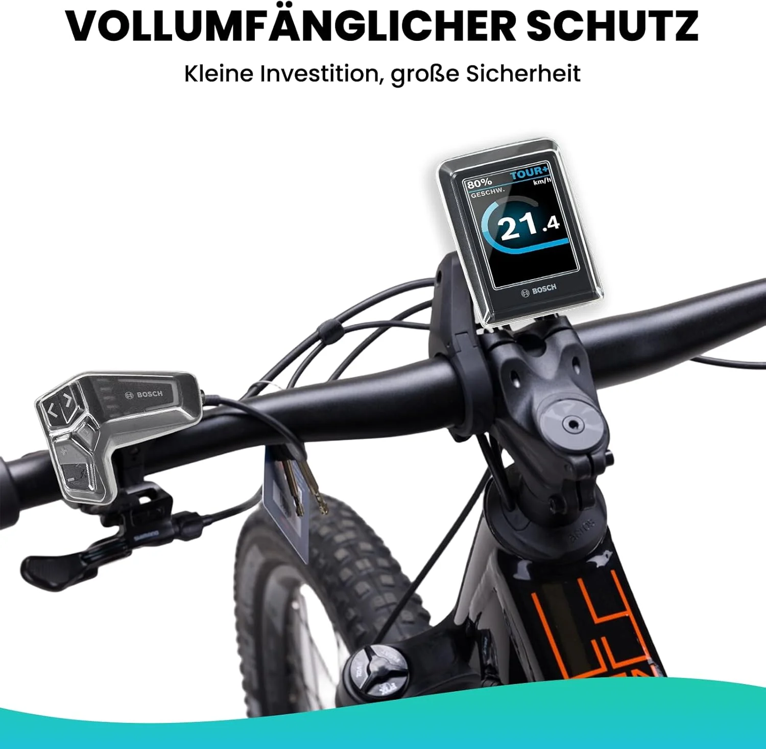 مجموعه محافظ صفحه نمایش و کنترل از راه دور ال ای دی Besudo سازگار با Bosch Kiox 300 (BHU3600 & BRC3600) - محافظت در برابر خط و خش و ضربه - لوازم جانبی دوچرخه برقی