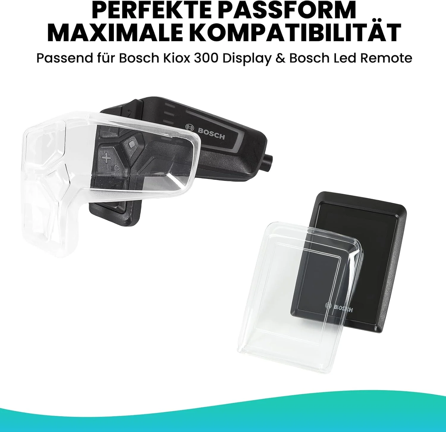 مجموعه محافظ صفحه نمایش و کنترل از راه دور ال ای دی Besudo سازگار با Bosch Kiox 300 (BHU3600 & BRC3600) - محافظت در برابر خط و خش و ضربه - لوازم جانبی دوچرخه برقی