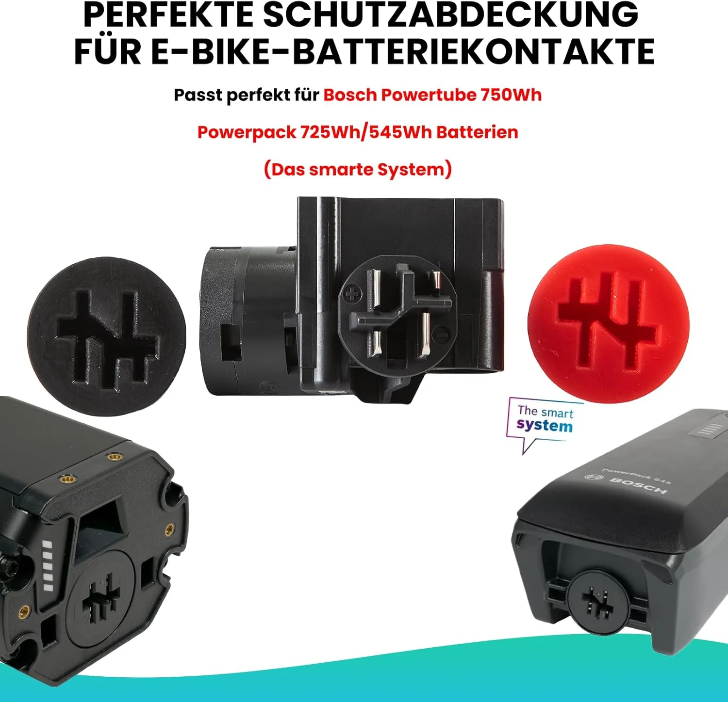 روکش محافظ اتصال باتری دوچرخه برقی Besudo مناسب برای باتری های دوچرخه برقی (SmartSystem) - محافظ پین باتری دوچرخه برقی برای حمل و نقل Powertube 750 Wh، Powerpack 545 Wh/725 Wh - روکش