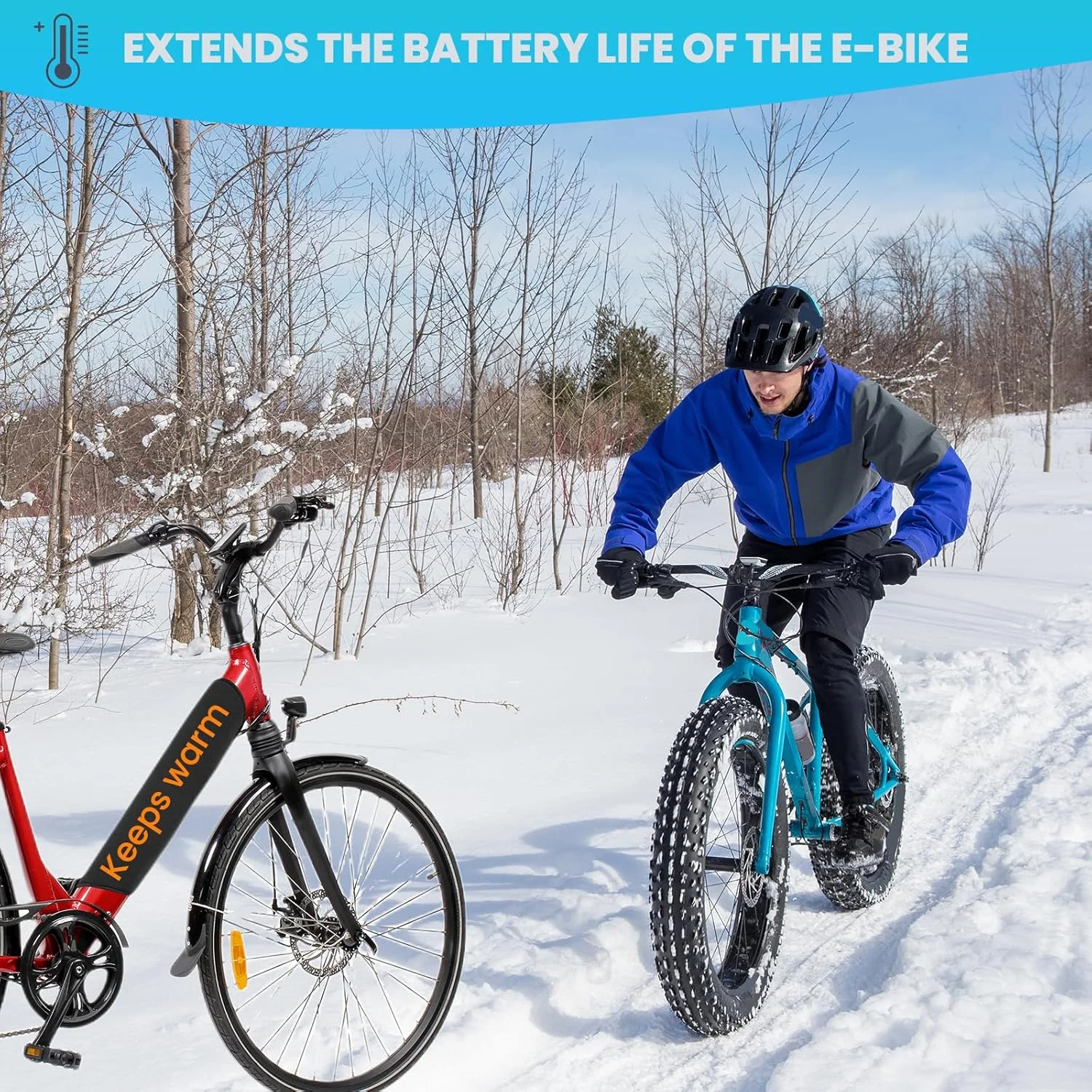 روکش محافظ باتری دوچرخه برقی Besudo - روکش محافظ باتری دوچرخه برقی با دور 30-38 سانتی متر - محافظ باتری دوچرخه برقی - روکش محافظ باتری دوچرخه - روکش باتری دوچرخه برقی -