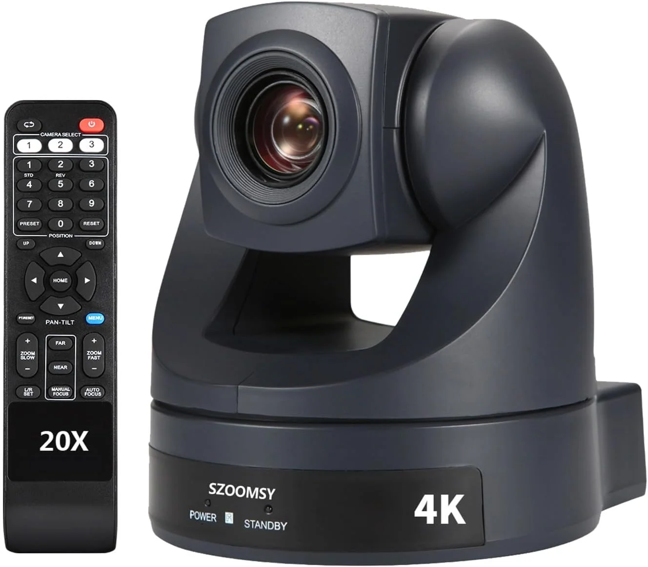 وب کم کنفرانس USB با زوم اپتیکال 20x و کیفیت 4K30fps - سیستم کنفرانس ویدیویی حرفه ای با خروجی HDMI 1080P برای پخش زنده، خدمات کلیسا، وبینارها و جلسات از راه دور