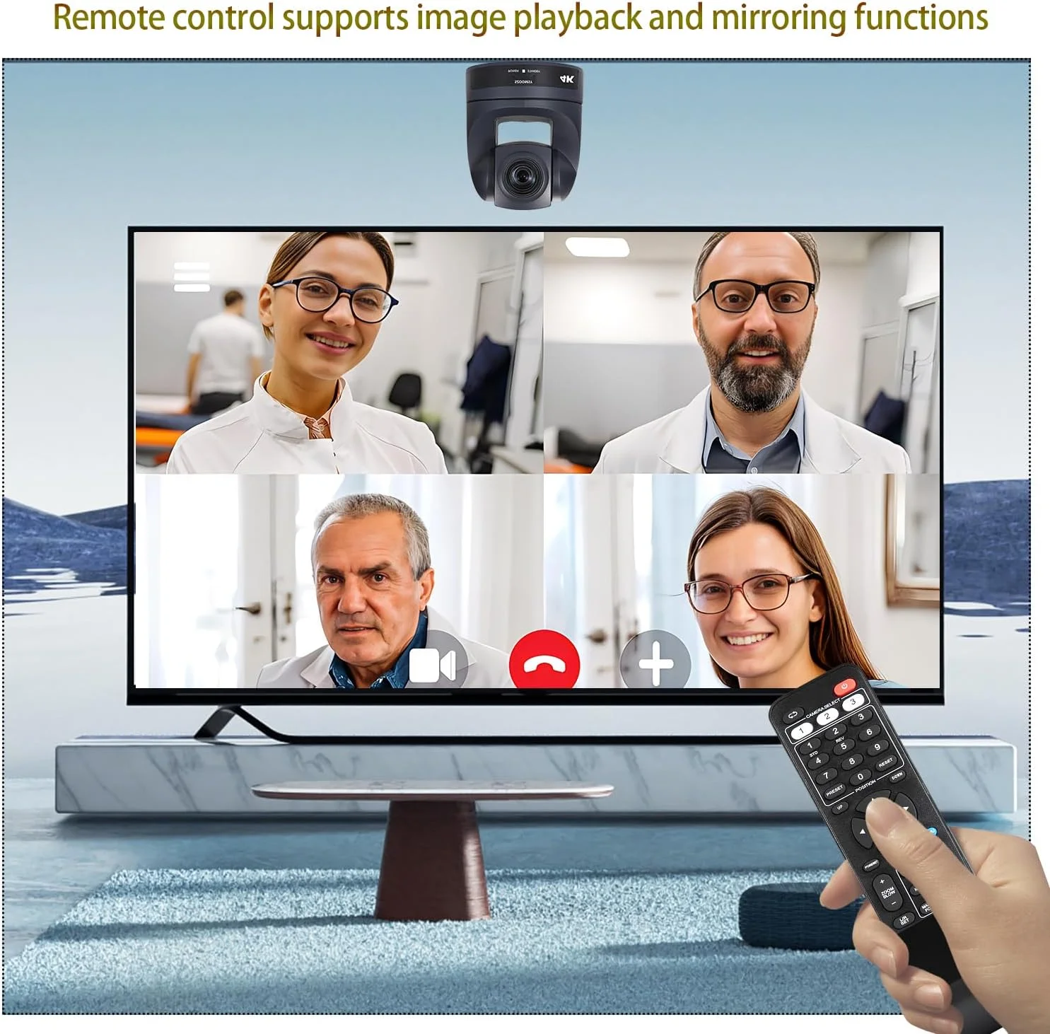 وب کم کنفرانس USB با زوم اپتیکال 20x و کیفیت 4K30fps - سیستم کنفرانس ویدیویی حرفه ای با خروجی HDMI 1080P برای پخش زنده، خدمات کلیسا، وبینارها و جلسات از راه دور