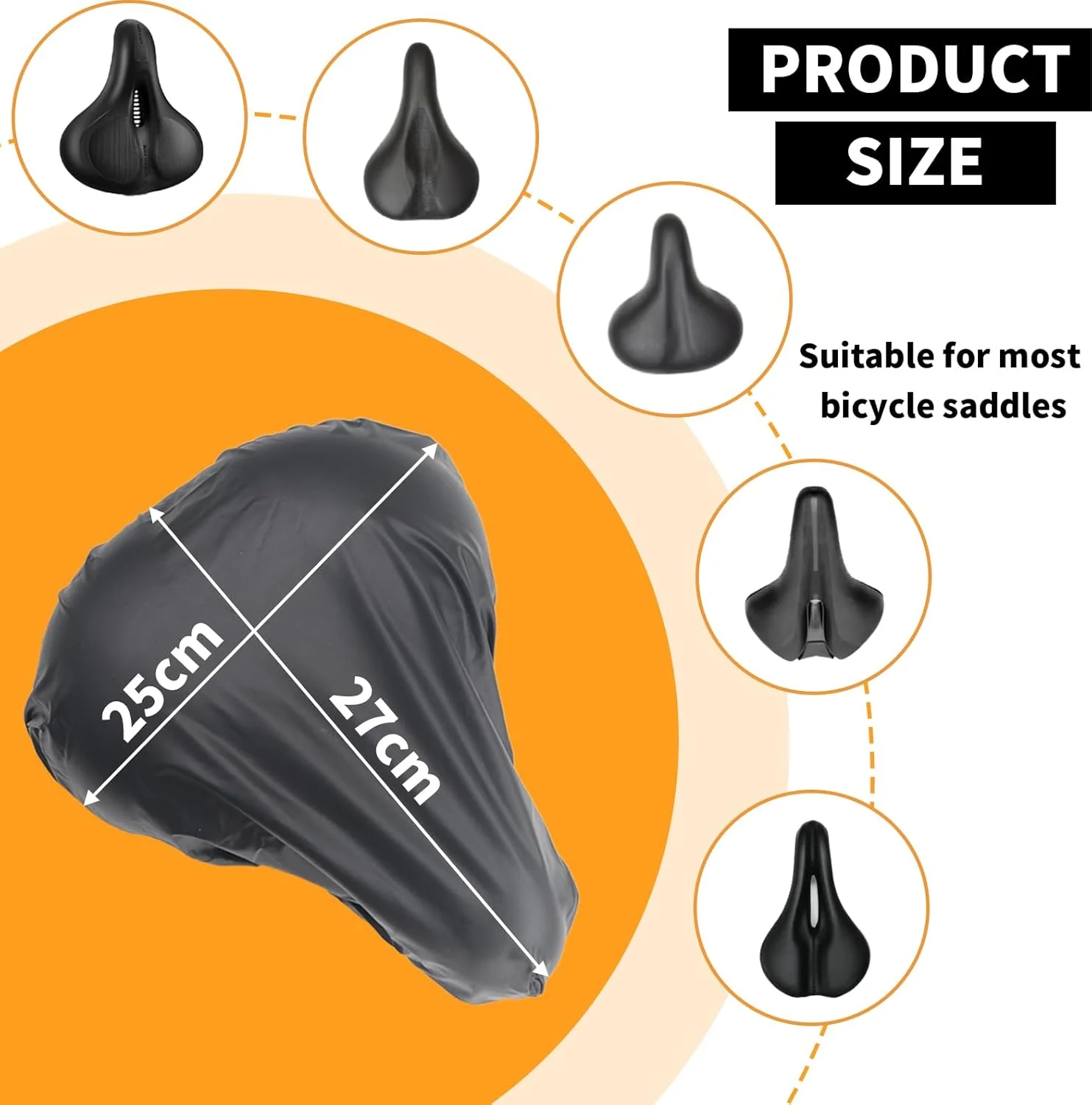 محافظ زین دوچرخه ضد آب، بسته 2 عددی روکش بارانی زین دوچرخه، روکش بارانی صندلی دوچرخه، روکش بارانی دوچرخه، روکش زین دوچرخه