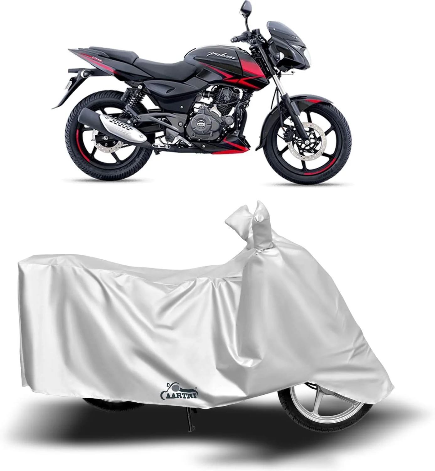 روکش بدنه موتورسیکلت دو چرخ تنفسی و بازتابنده مناسب تمام فصول برای باجاج پالسار 150 سی سی (نقره ای)