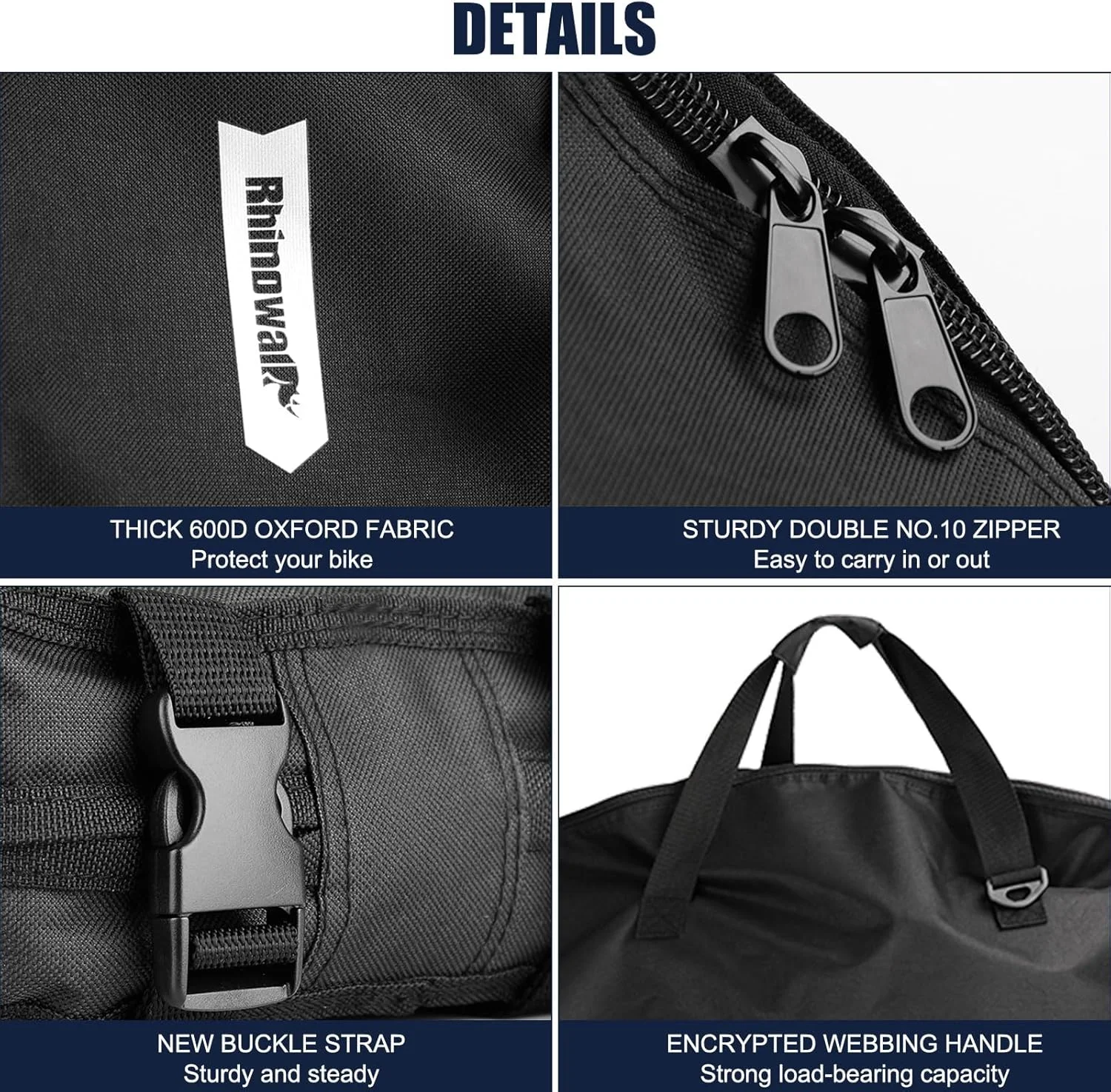 کیف حمل تاشو دوچرخه BAIGIO سایز 20 اینچ، کیف حمل و نقل ضخیم دوچرخه، کیف حمل چند منظوره برای دوچرخه های برقی، کوهستانی و جاده ای، مناسب برای هواپیما، مترو و قطار