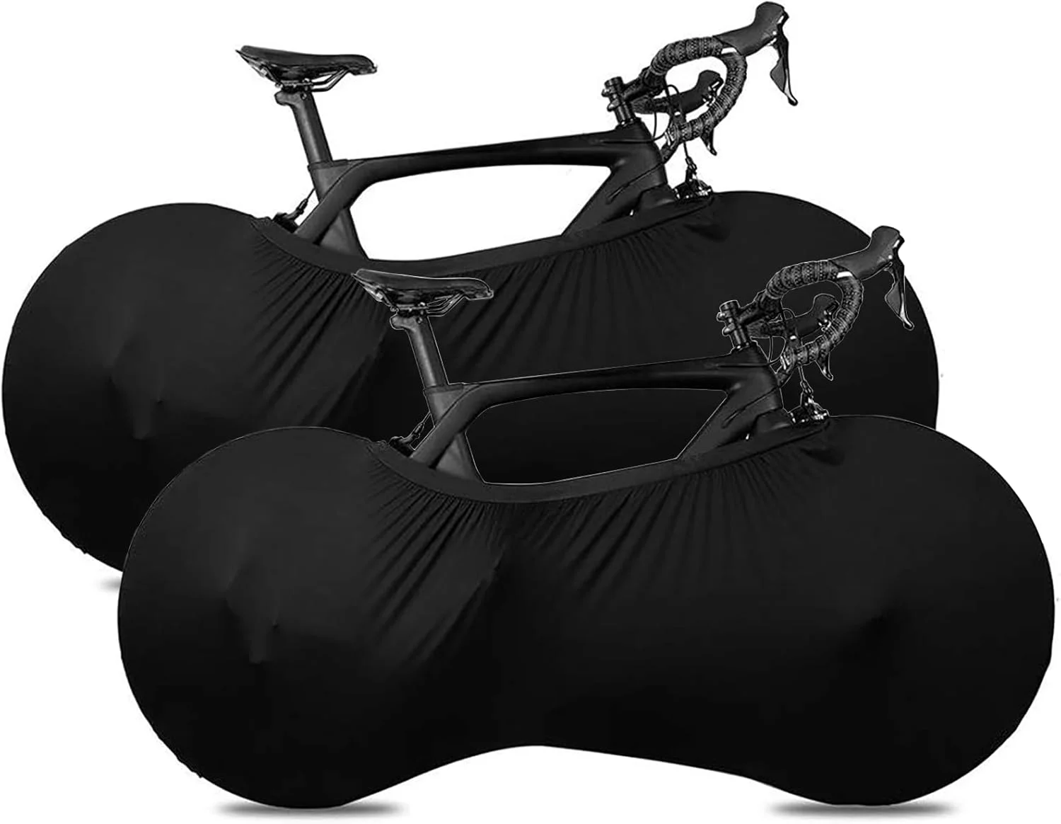 بسته 2 عددی روکش دوچرخه مشکی، محافظ دوچرخه قابل شستشو، روکش محافظ دوچرخه ضد گرد و غبار برای دوچرخه های کوهستانی