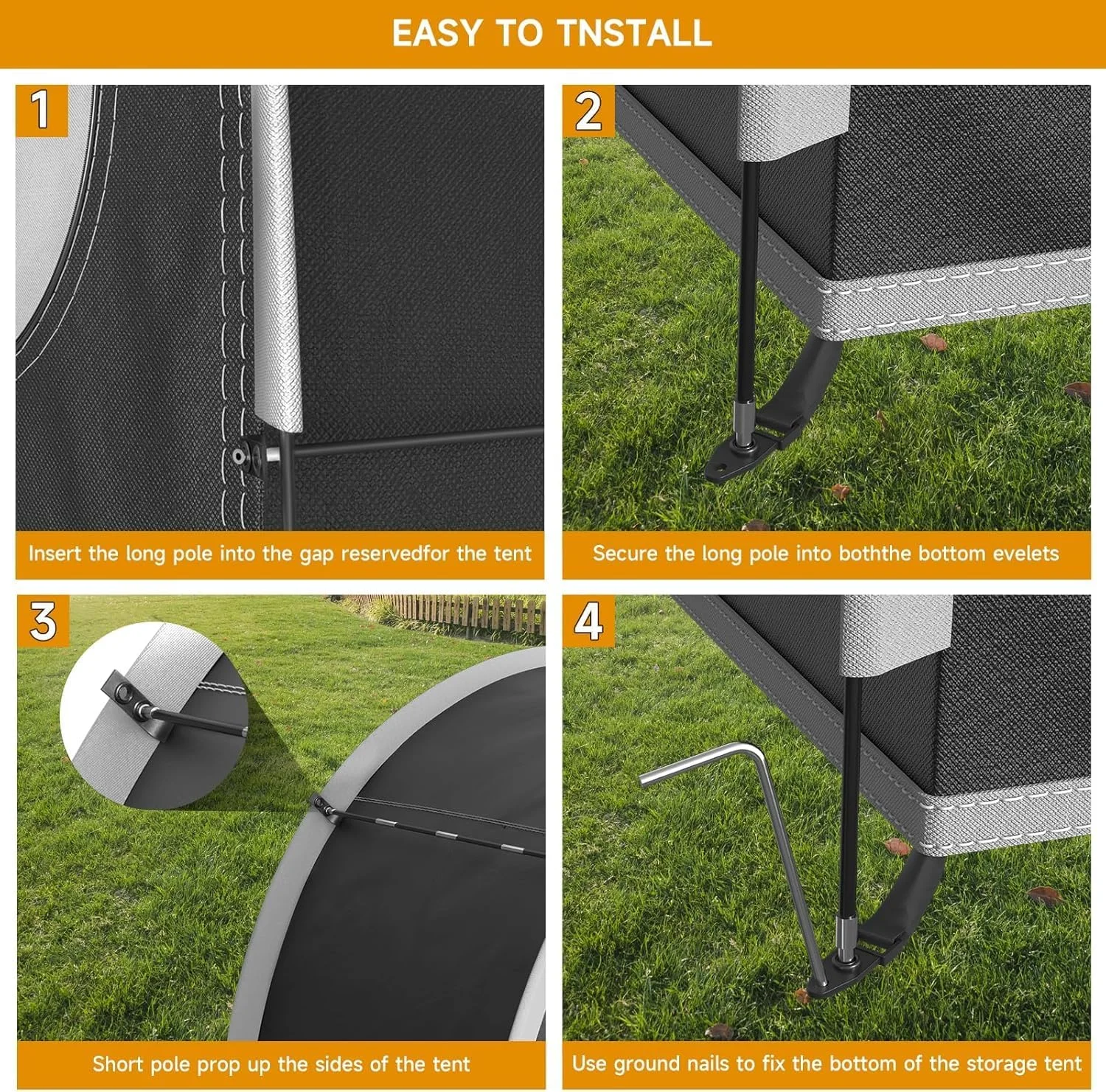 چادر ذخیره سازی دوچرخه، پوشش محافظ فضای باز برای 4 دوچرخه، گاراژ قابل حمل تاشو / چادر ذخیره سازی باغ، پناهگاه آکسفورد ضد آب برای موتور سیکلت، دوچرخه، کمپینگ، ابزار باغبانی (مشکی) چادر ذخیره سازی دوچرخه، پوشش محافظ فضای باز برای 4 دوچرخه، گاراژ قابل حمل تاشو / چادر ذخیره سازی باغ، پناهگاه آکسفورد ضد آب برای موتور سیکلت، دوچرخه، کمپینگ، ابزار باغبانی (مشکی)