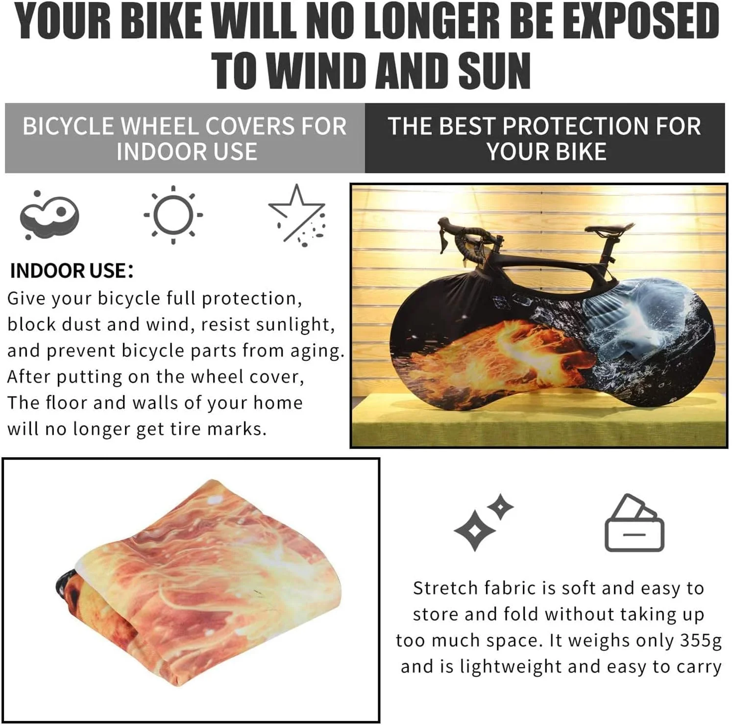 روکش چرخ دوچرخه Arabest، روکش ضد گرد و غبار و ضد خش دوچرخه مناسب فضای داخلی و خارجی، روکش چرخ دوچرخه با قابلیت شستشو و کشسانی بالا، روکش تایر دوچرخه برای دوچرخه های کوهستانی، جاده ای و MTB روکش چرخ دوچرخه Arabest، روکش ضد گرد و غبار و ضد خش دوچرخه مناسب فضای داخلی و خارجی، روکش چرخ دوچرخه با قابلیت شستشو و کشسانی بالا، روکش تایر دوچرخه برای دوچرخه های کوهستانی، جاده ای و MTB