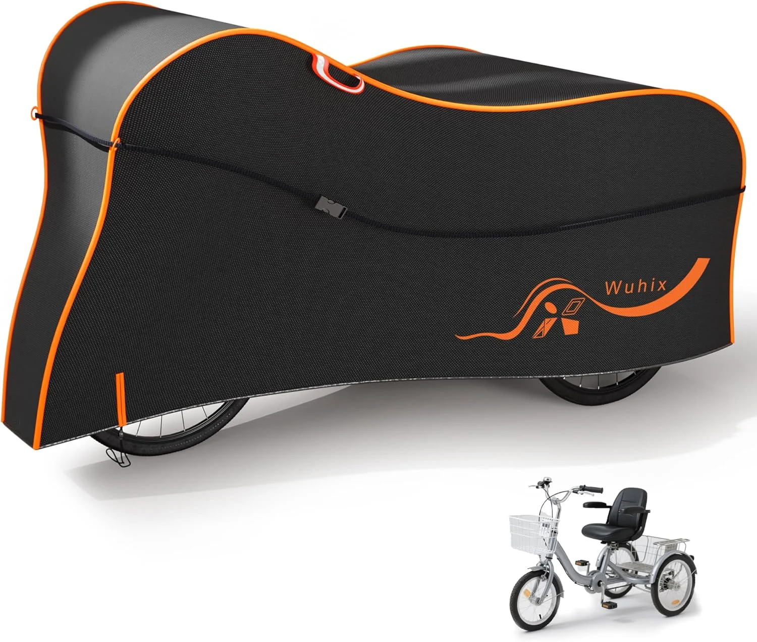 روکش سه چرخه بزرگسال - روکش ضد آب سه چرخه در فضای باز برای دوچرخه 3 چرخ، پارچه آکسفورد 600D بادوام - مناسب برای سه چرخه بزرگسال، سه چرخه برقی، دوچرخه کروز یا جاده - محافظت در برابر اشعه ماوراء بنفش، برف و باران روکش سه چرخه بزرگسال - روکش ضد آب سه چرخه در فضای باز برای دوچرخه 3 چرخ، پارچه آکسفورد 600D بادوام - مناسب برای سه چرخه بزرگسال، سه چرخه برقی، دوچرخه کروز یا جاده - محافظت در برابر اشعه ماوراء بنفش، برف و باران