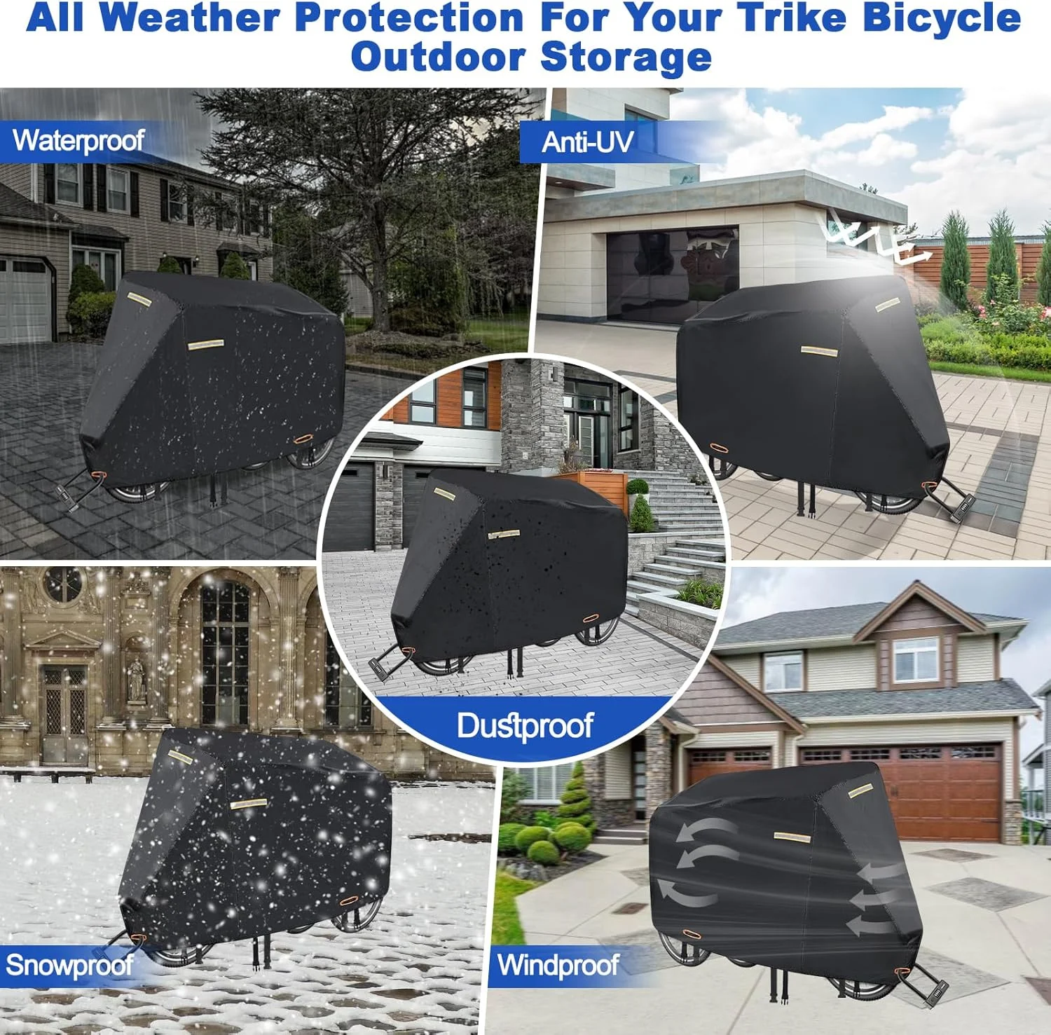 روکش سه چرخه بزرگسالان، روکش سه چرخه برقی سنگین 420D ضد آب برای نگهداری در فضای باز با 3 سوراخ قفل چرخ، نوار ضد آب، 3 سگک ضد باد، لوازم جانبی مناسب برای انواع سه چرخه های بزرگسالان روکش سه چرخه بزرگسالان، روکش سه چرخه برقی سنگین 420D ضد آب برای نگهداری در فضای باز با 3 سوراخ قفل چرخ، نوار ضد آب، 3 سگک ضد باد، لوازم جانبی مناسب برای انواع سه چرخه های بزرگسالان