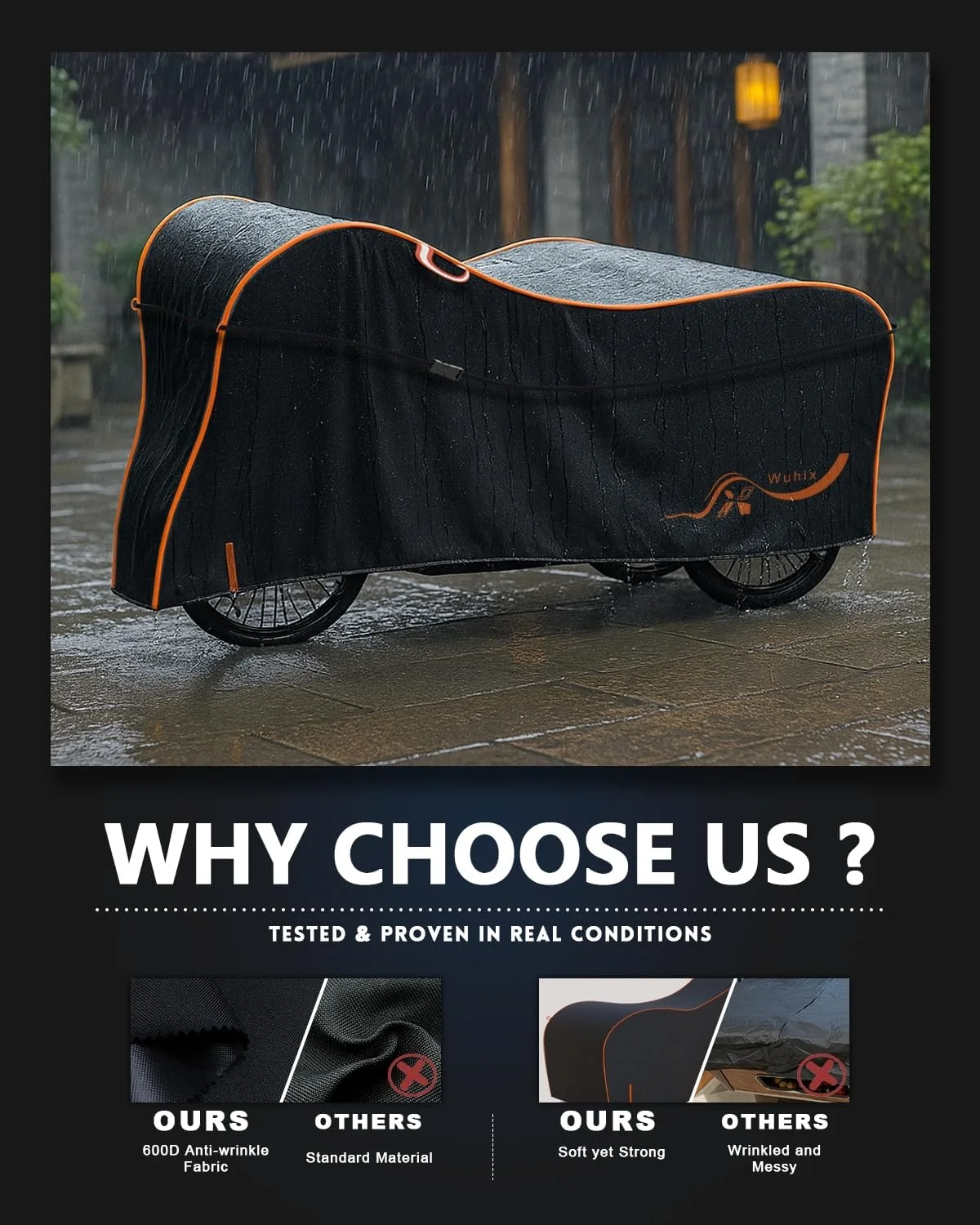 روکش سه چرخه بزرگسال - روکش ضد آب سه چرخه در فضای باز برای دوچرخه 3 چرخ، پارچه آکسفورد 600D بادوام - مناسب برای سه چرخه بزرگسال، سه چرخه برقی، دوچرخه کروز یا جاده - محافظت در برابر اشعه ماوراء بنفش، برف و باران روکش سه چرخه بزرگسال - روکش ضد آب سه چرخه در فضای باز برای دوچرخه 3 چرخ، پارچه آکسفورد 600D بادوام - مناسب برای سه چرخه بزرگسال، سه چرخه برقی، دوچرخه کروز یا جاده - محافظت در برابر اشعه ماوراء بنفش، برف و باران