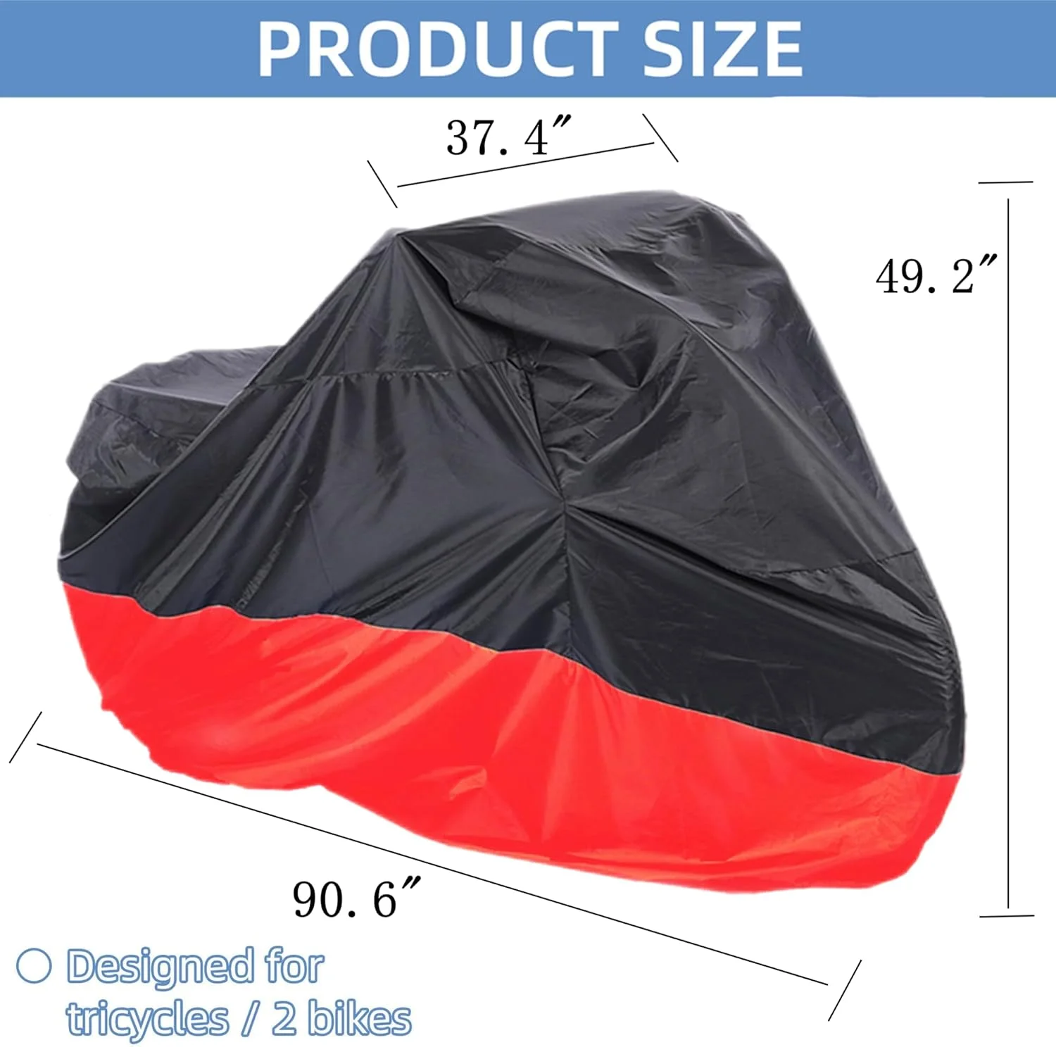 روکش سهچرخه ضدآب مناسب فضای باز، روکش دوچرخه برای 2 دوچرخه، ضد آفتاب، گرد و غبار و باد، دارای سوراخ قفل، جنس مقاوم در برابر پارگی، حمل آسان - قرمز روکش سهچرخه ضدآب مناسب فضای باز، روکش دوچرخه برای 2 دوچرخه، ضد آفتاب، گرد و غبار و باد، دارای سوراخ قفل، جنس مقاوم در برابر پارگی، حمل آسان - قرمز