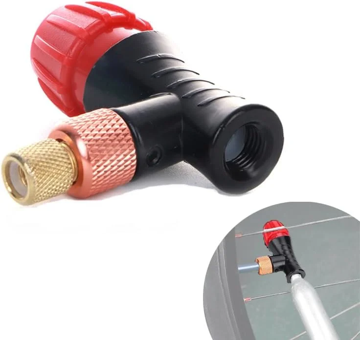 تلمبه CO2 دوچرخه زالاتی، سر والف پمپ CO2 برای تایرهای دوچرخه کوهستان و جاده