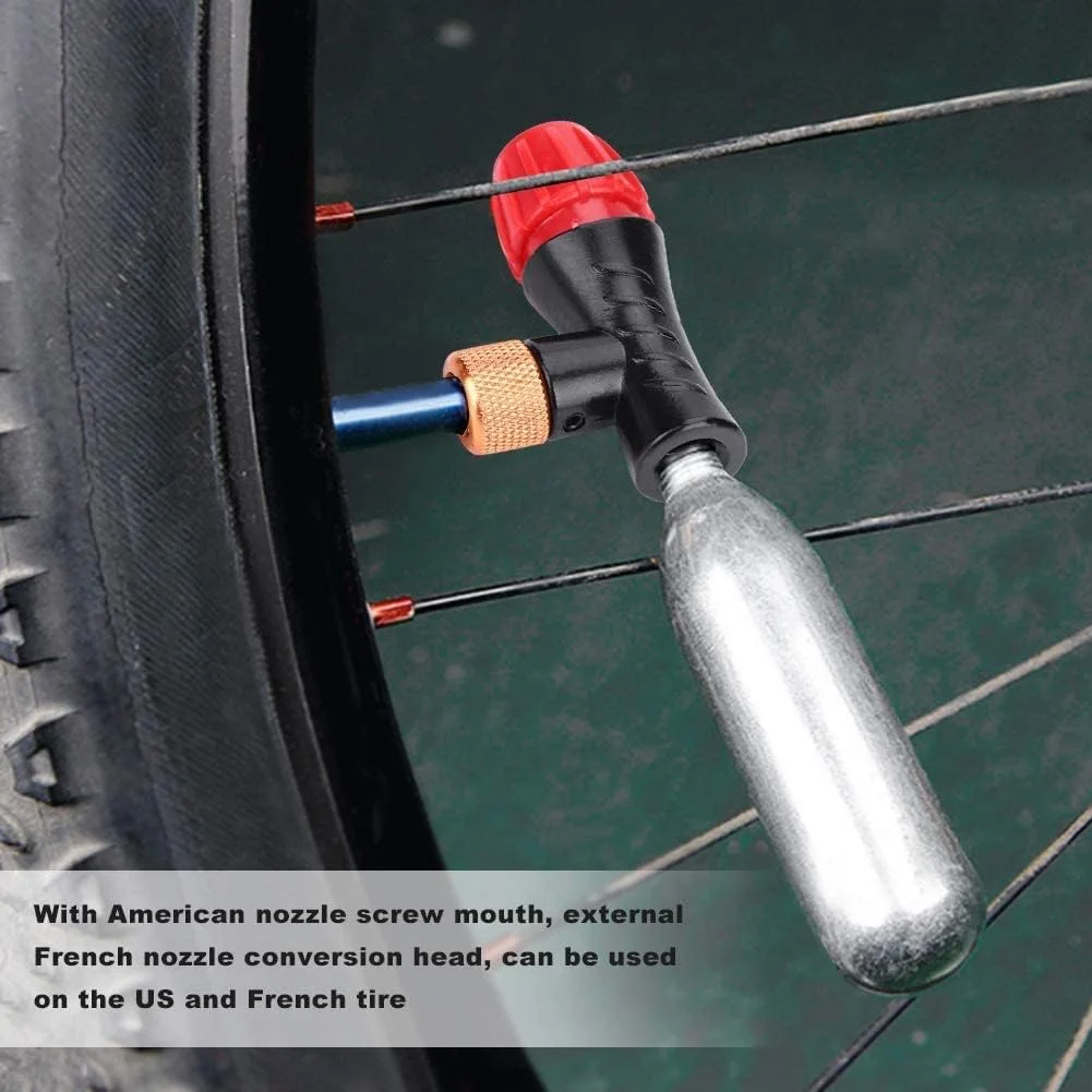 تلمبه CO2 دوچرخه زالاتی، سر والف پمپ CO2 برای تایرهای دوچرخه کوهستان و جاده
