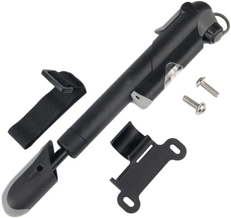 تلمبه مینی دوچرخه زالاتی با فشارسنج 120 PSI قابل حمل برای شرادر و پرستا، مناسب دوچرخه های جاده و کوهستان