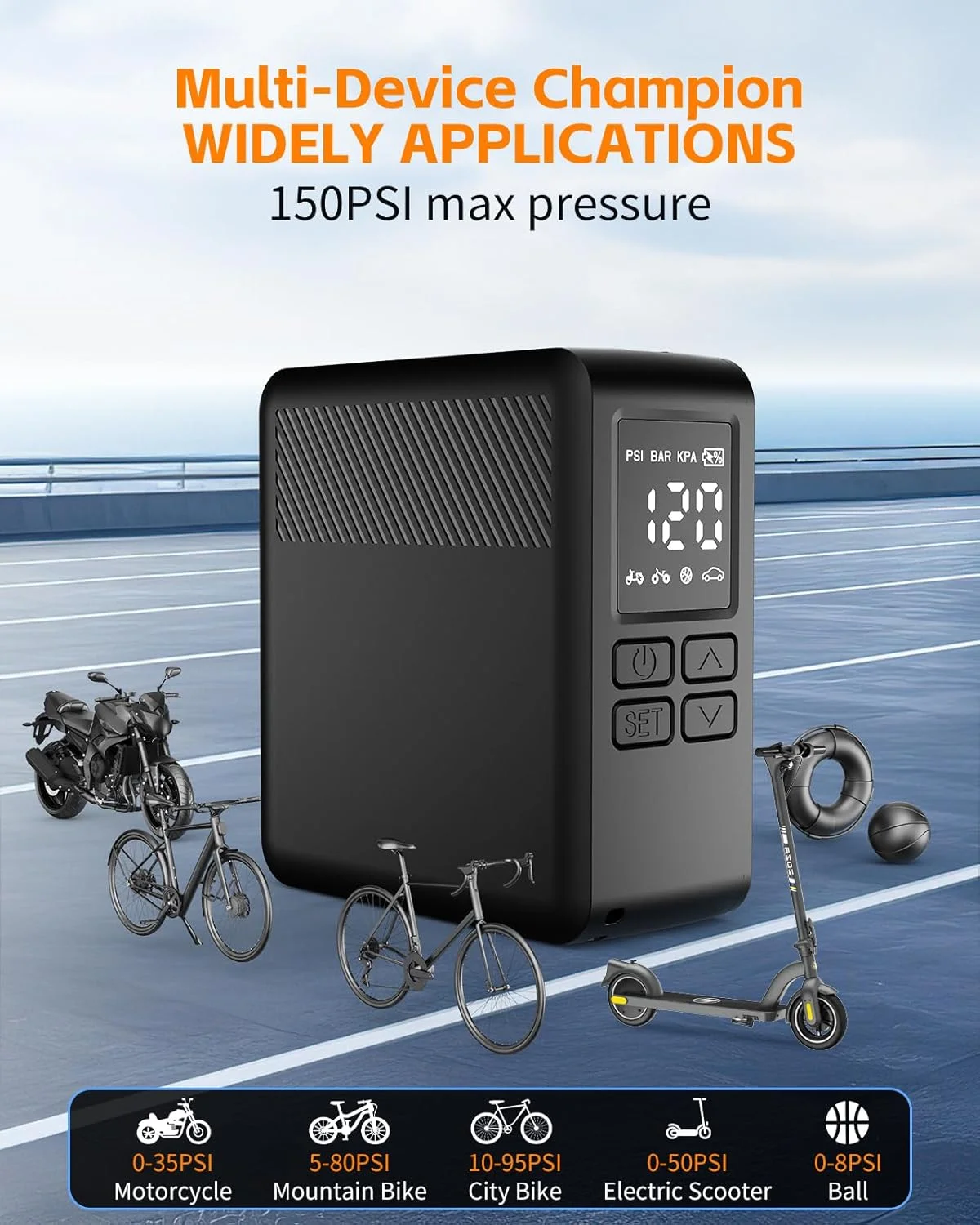 تلمبه دوچرخه با درجه - AP114BUS