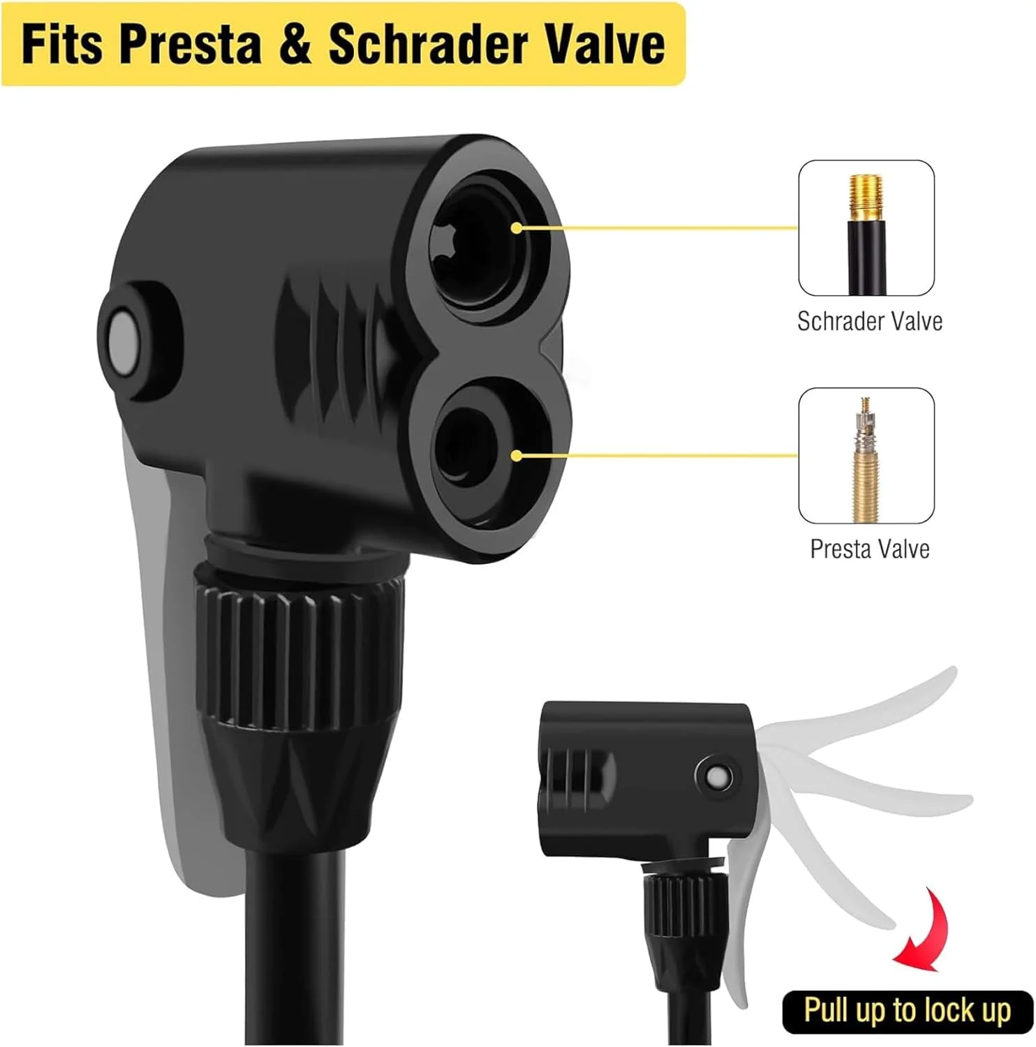 تلمبه دوچرخه با درجه فشار، تلمبه قابل حمل دوچرخه با والف های پرستا و شرادر، تلمبه زمینی دوچرخه برای دوچرخه های جاده ای، کوهستانی، توپ های ورزشی و غیره (160PSI) تلمبه دوچرخه با درجه فشار، تلمبه قابل حمل دوچرخه با والف های پرستا و شرادر، تلمبه زمینی دوچرخه برای دوچرخه های جاده ای، کوهستانی، توپ های ورزشی و غیره (160PSI)