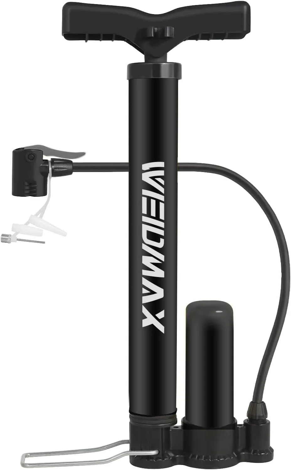 پمپ باد کوچک دوچرخه، پمپ دوچرخه قابل حمل با فشار بالا، پمپ دستی تایر دوچرخه و توپ با هر دو دریچه پرستا و شرادر، پمپ مسیر دوچرخه با سوزن، 120PSI