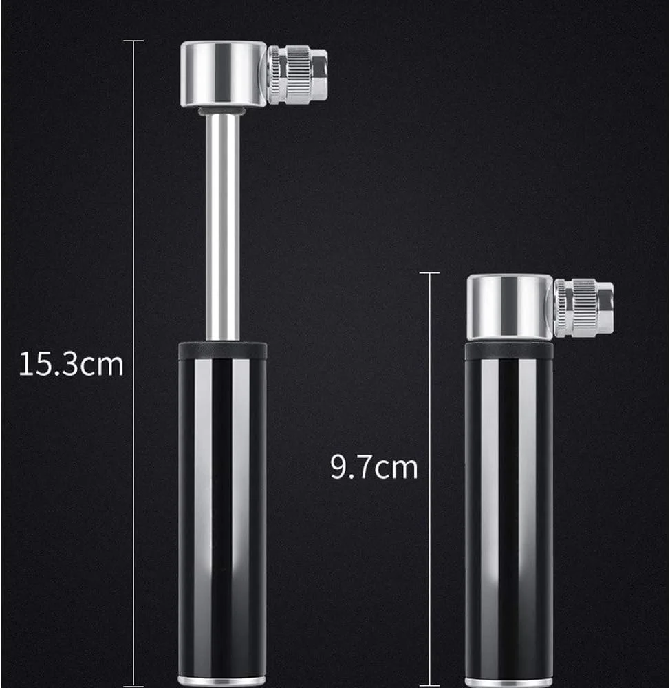 پمپ دوچرخه کششی فشار قوی، پمپ دوچرخه سواری قابل حمل کوچک برای دوچرخه های جاده، کوهستان و تاشو (نقره ای)