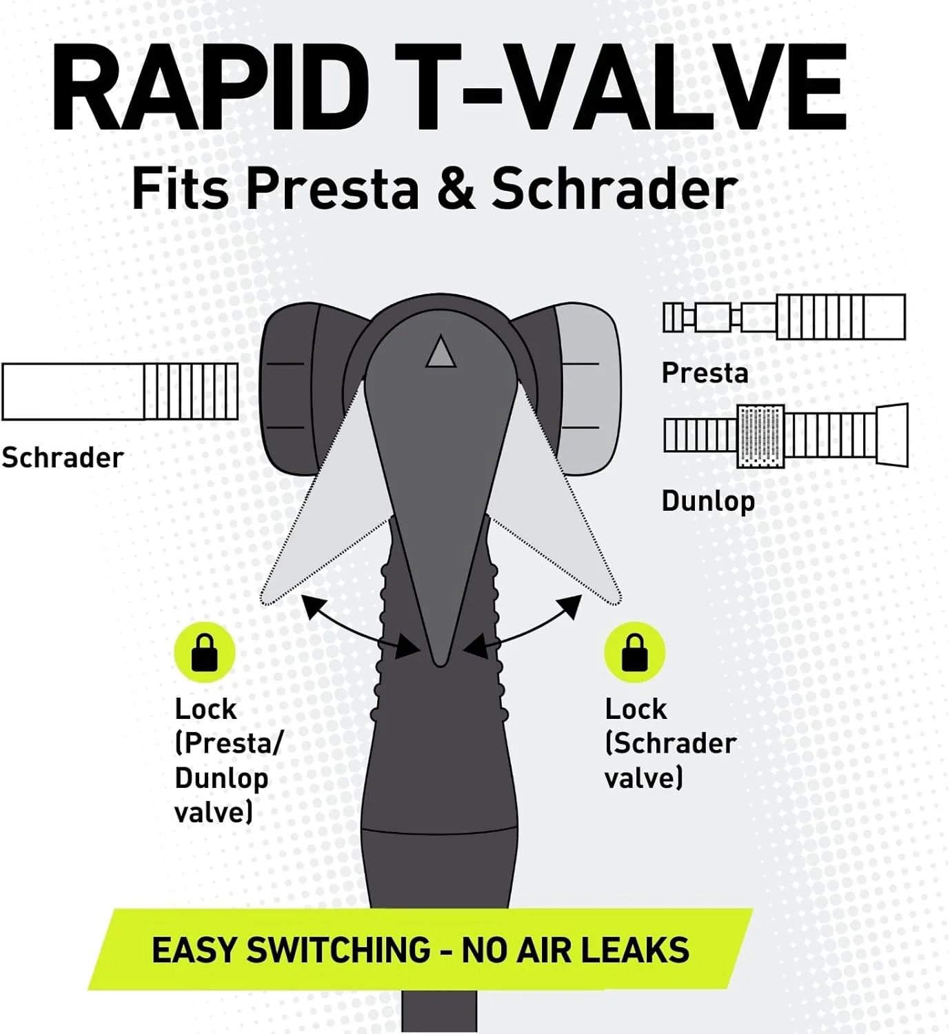 تلمبه زمینی دوچرخه ویبرلی با درجه فشار - فشار بالا 160 PSI - تلمبه دوچرخه با والف پرستا به طور خودکار به شرادر تغییر می کند - همراه با کیت پنچرگیری بدون چسب