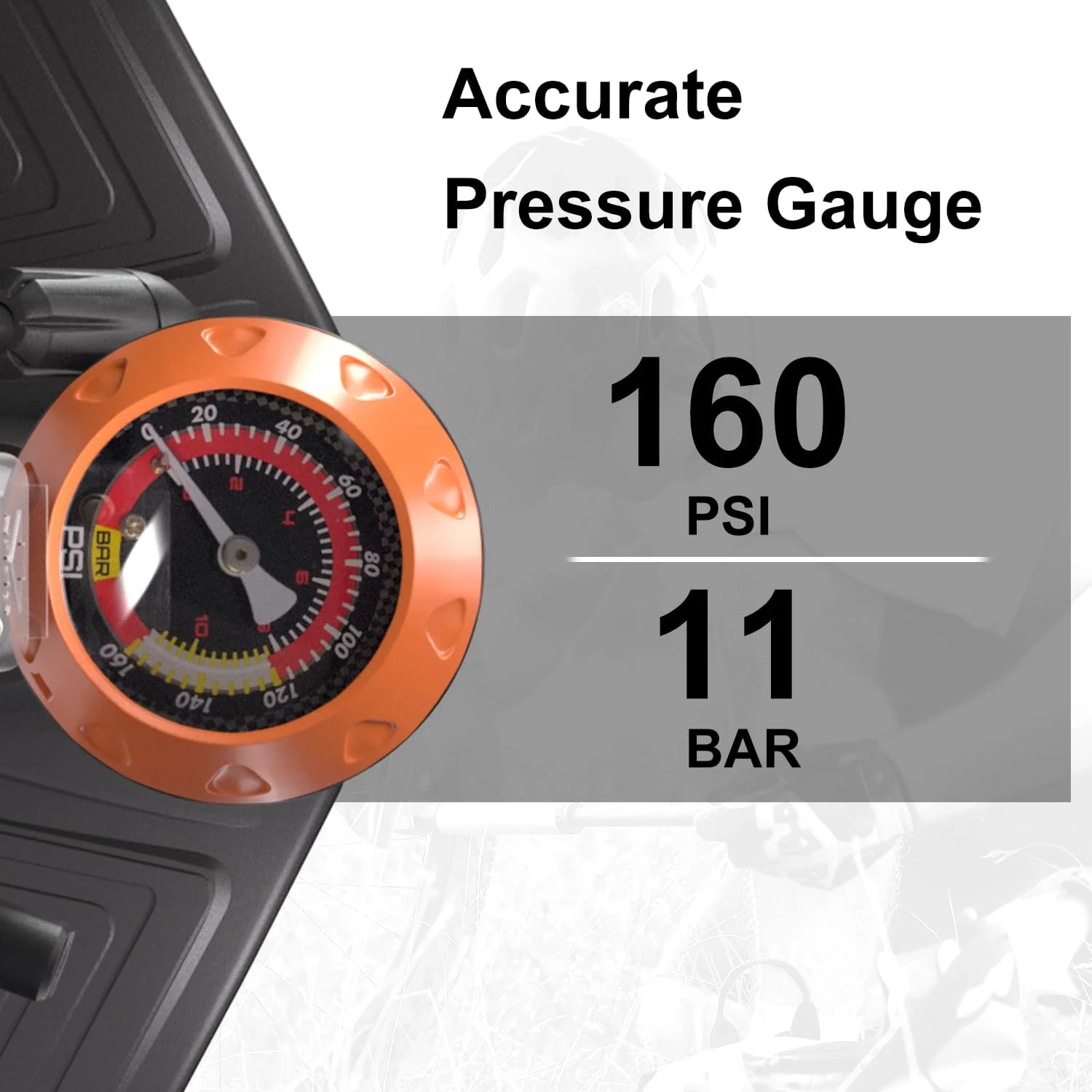 پمپ دوچرخه VIMILOLO، پمپ باد دوچرخه با فشارسنج برای والف های پرستا و شردر، پمپ های قابل حمل 160PSI