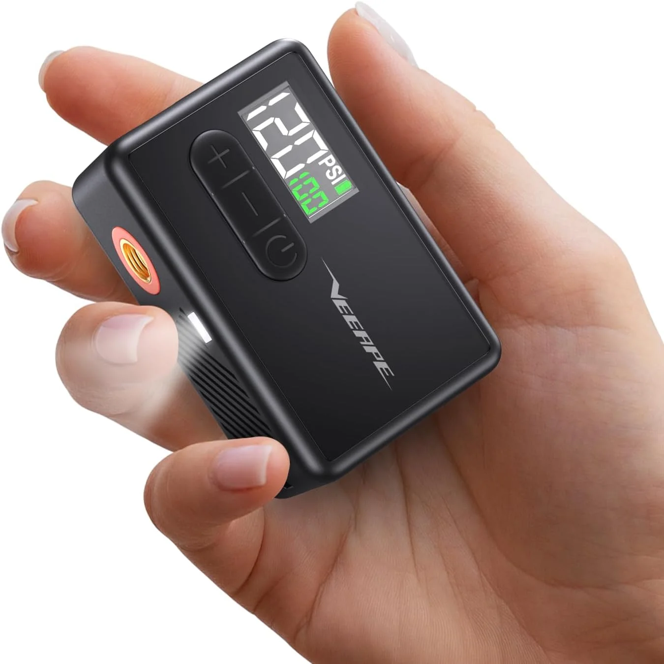 پمپ کوچک دوچرخه VEEAPE - پمپ برقی قابل حمل با حداکثر فشار 120PSI - پمپ هوا با باتری قابل شارژ Type-C - پمپ باد دوچرخه با والف های پرستا و شرادر برای دوچرخه های برقی و انواع دوچرخه پمپ کوچک دوچرخه VEEAPE - پمپ برقی قابل حمل با حداکثر فشار 120PSI - پمپ هوا با باتری قابل شارژ Type-C - پمپ باد دوچرخه با والف های پرستا و شرادر برای دوچرخه های برقی و انواع دوچرخه