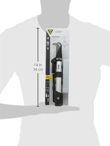 تلمبه دوچرخه مینی مورف توپیک، نقره ای، مشکی، 26 x 5 2.8 سانتی متر